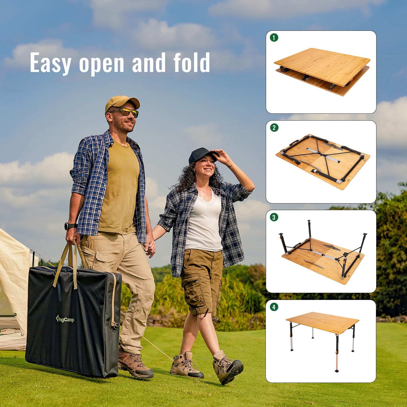 kingcamp-bamboo-folding-camping-table-pro image 8