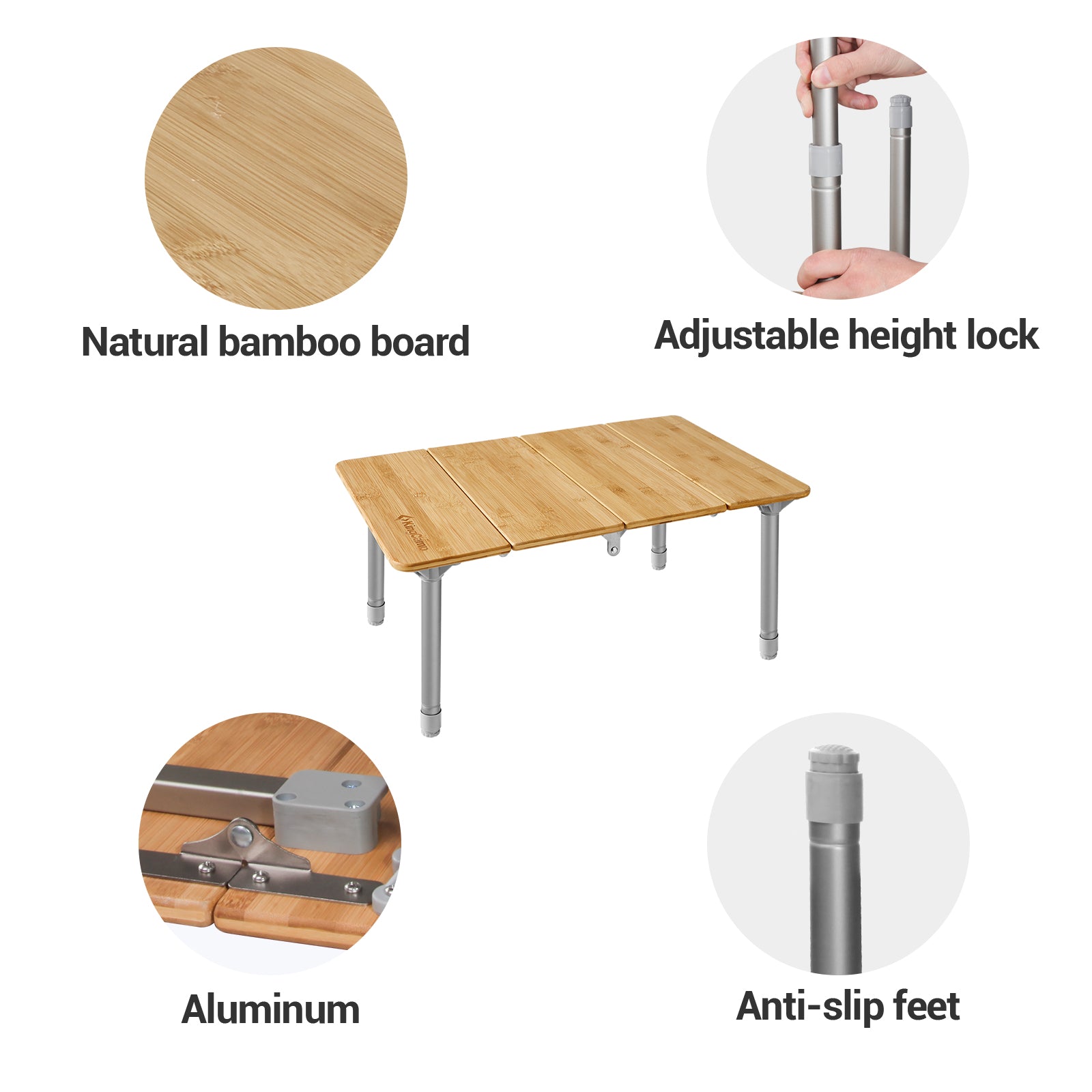 kingcamp-small-adjustable-height-4-folds-portable-bamboo-table image 8
