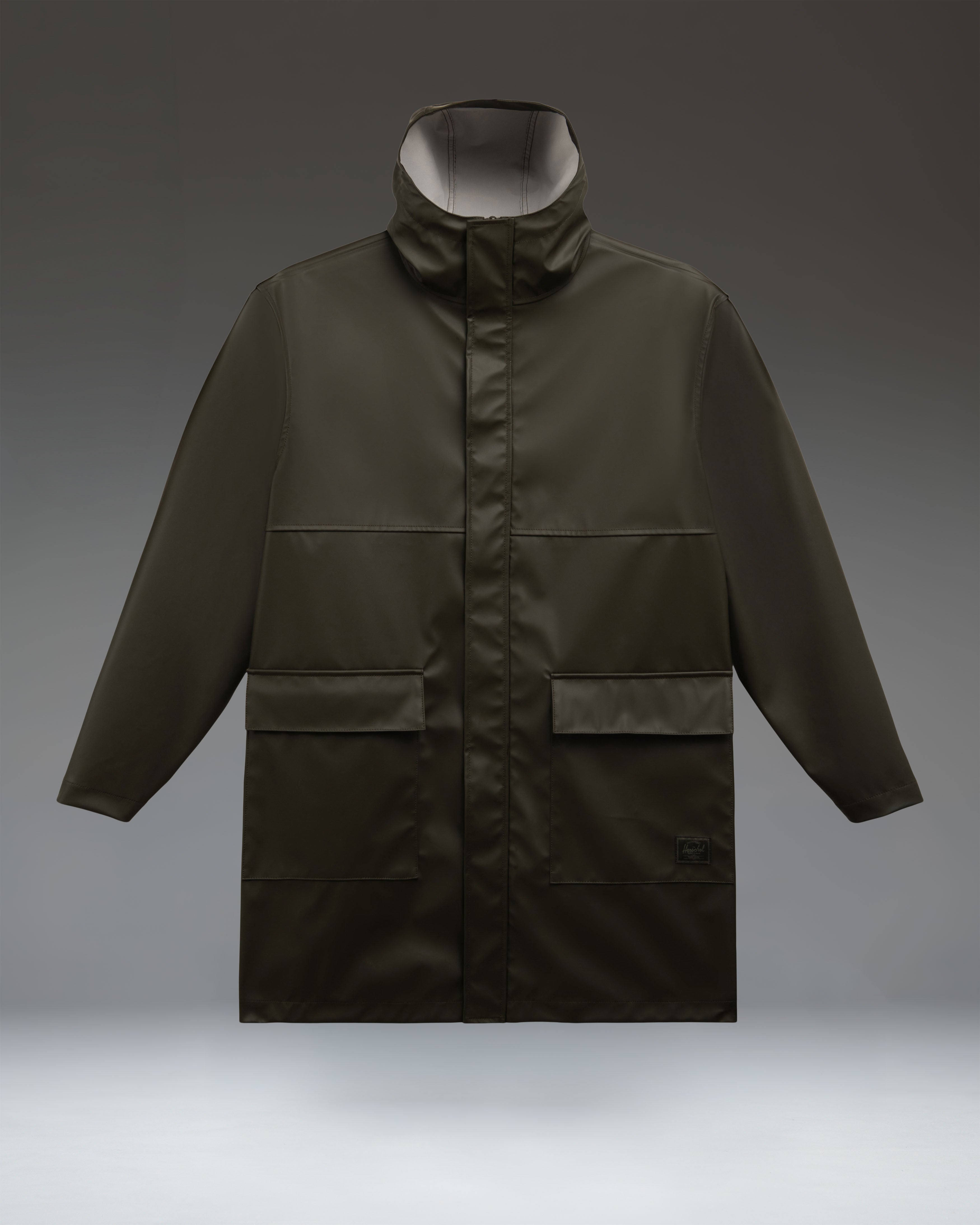 herschel-supply-long-classic-rain-jacket-men-s-water-resistant-windproof-long-ra image 4