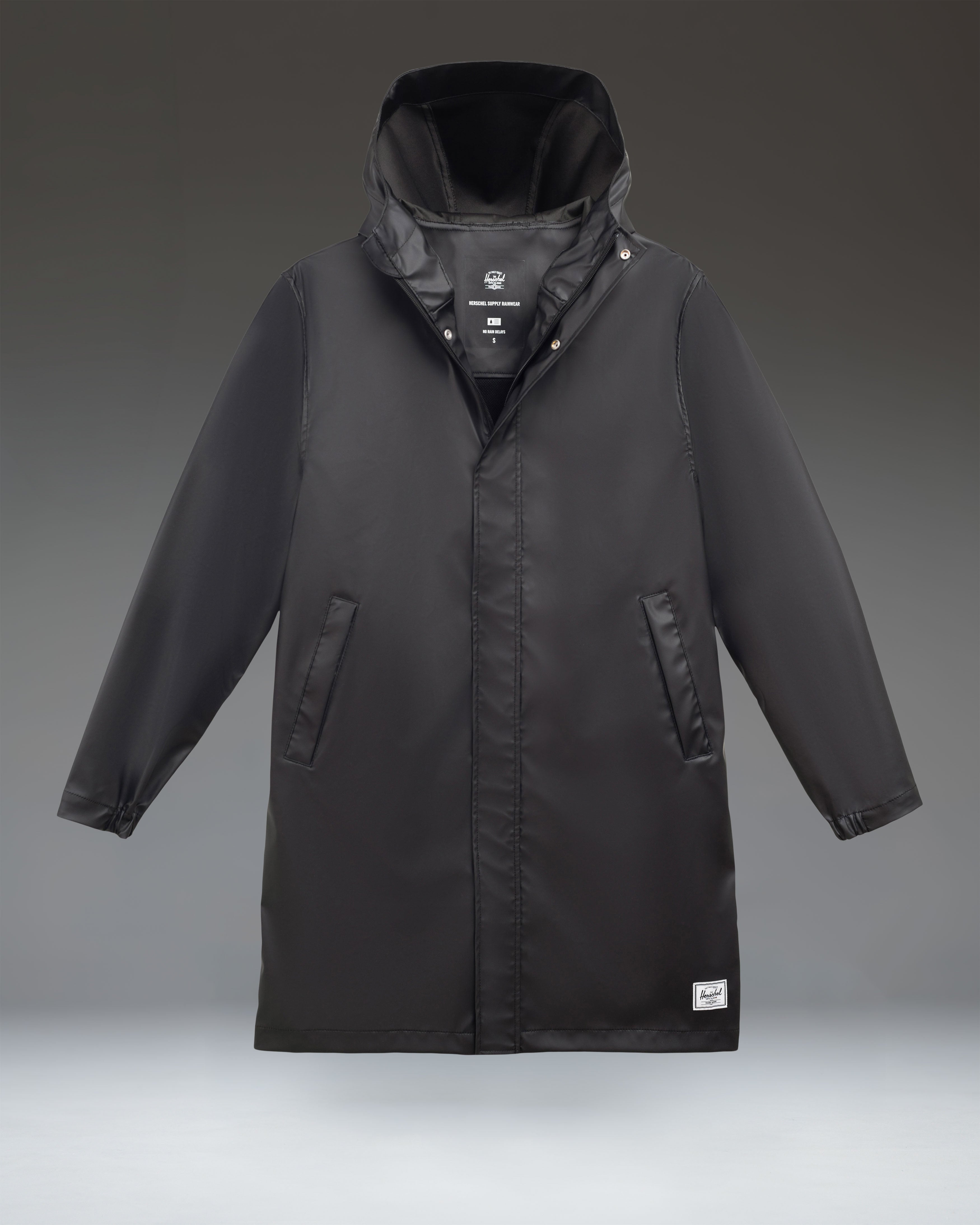 herschel-supply-long-classic-rain-jacket-for-women-water-resistant-windproof-str image 1