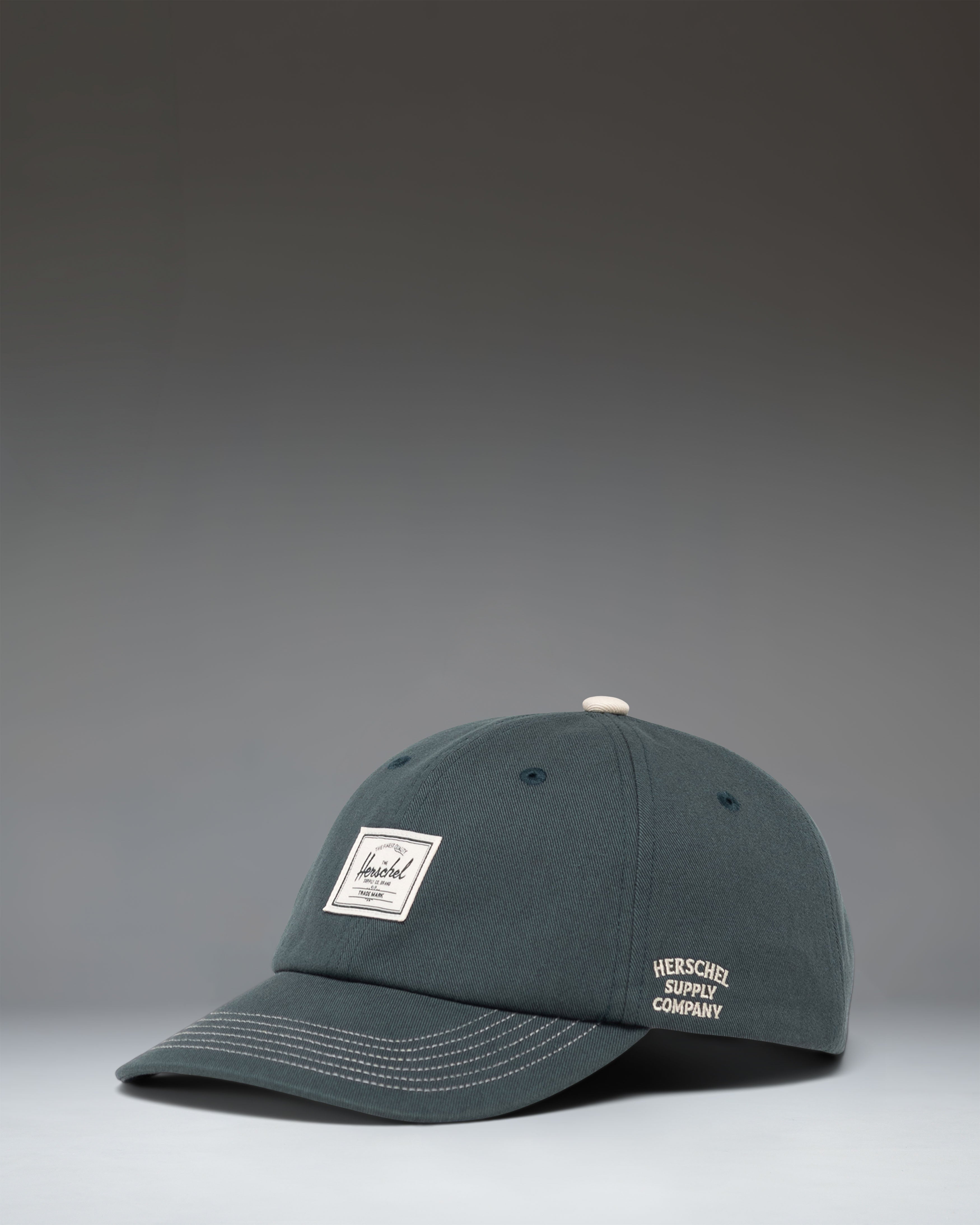 herschel-supply-sylas-premium-cap-leather-strapback-cotton-twill-adjustable-fit image 1