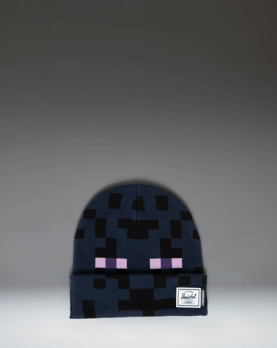 herschel-supply-minecraft-elmer-kids-beanie-creeper-enderman-pattern-one-size image 2