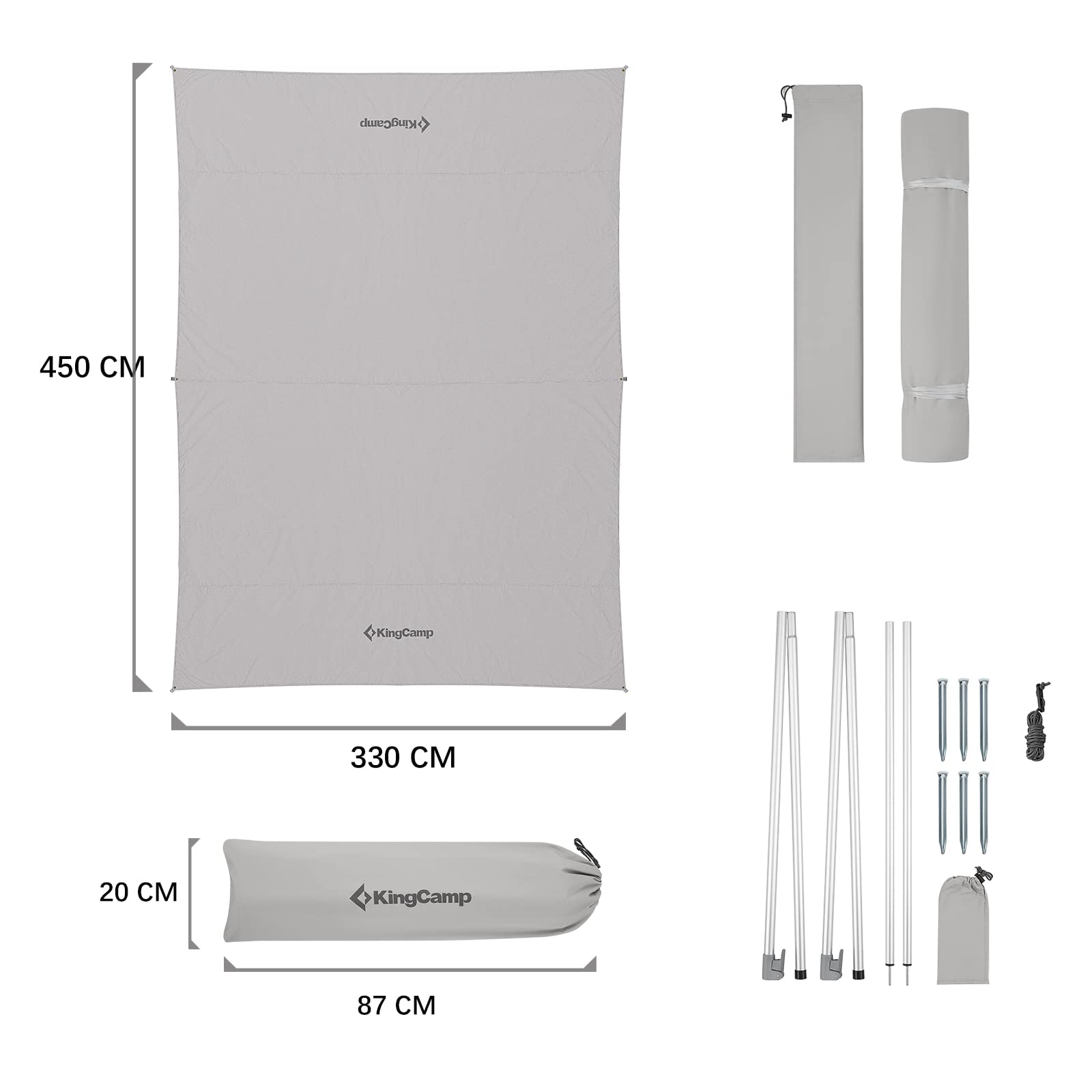 kingcamp-khan-palace-plus-tent-tarp-15-wind-resistant-t-c-fabric-canopy image 2