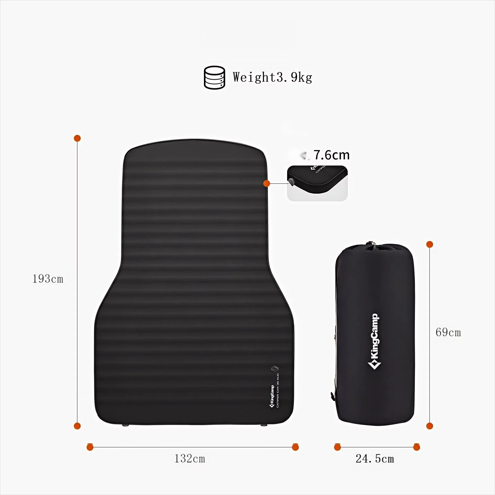 kingcamp-air-mattress-7-6-for-tesla-model-y-suvs-self-inflating-car-sleeping-pad image 7