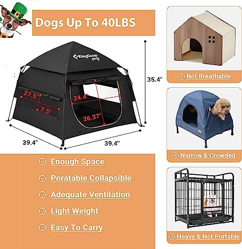 kingcamp-pets-pop-up-dog-tent-instant-setup-oversized-600d-shelter-for-medium-la image 3