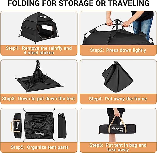 kingcamp-pets-pop-up-dog-tent-instant-setup-oversized-600d-shelter-for-medium-la image 4