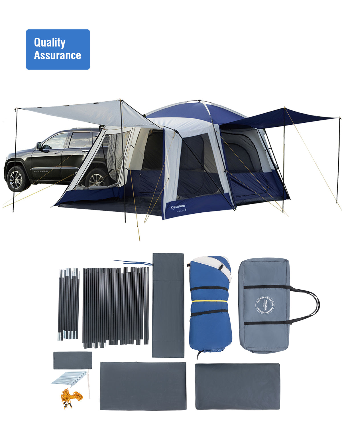 kingcamp-camping-square-3-season-suv-tent-with-screen-room image 8