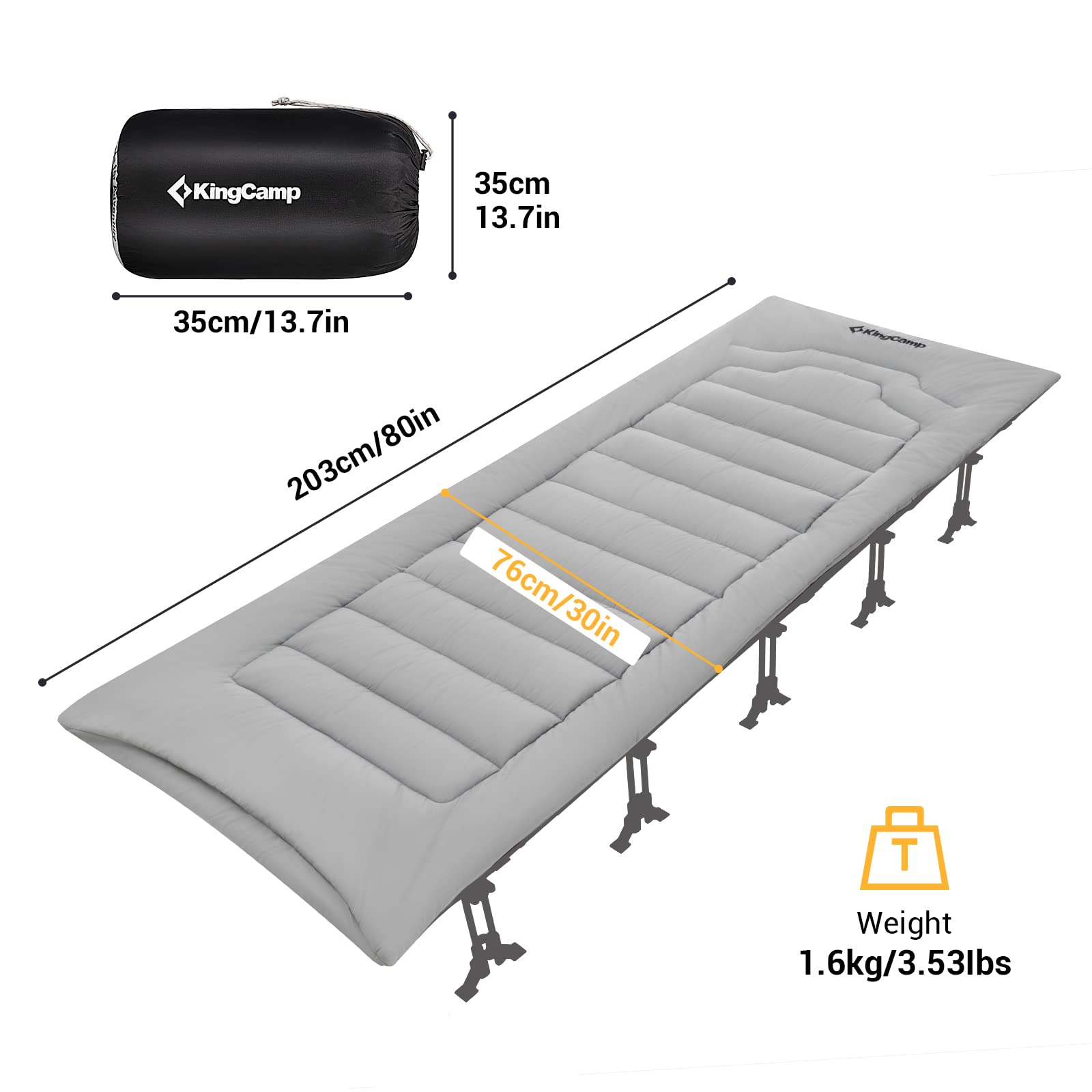 kingcamp-bliss-l-padded-mat-sleeping-cot-pad-comfort-and-fit-for-your-cot image 4
