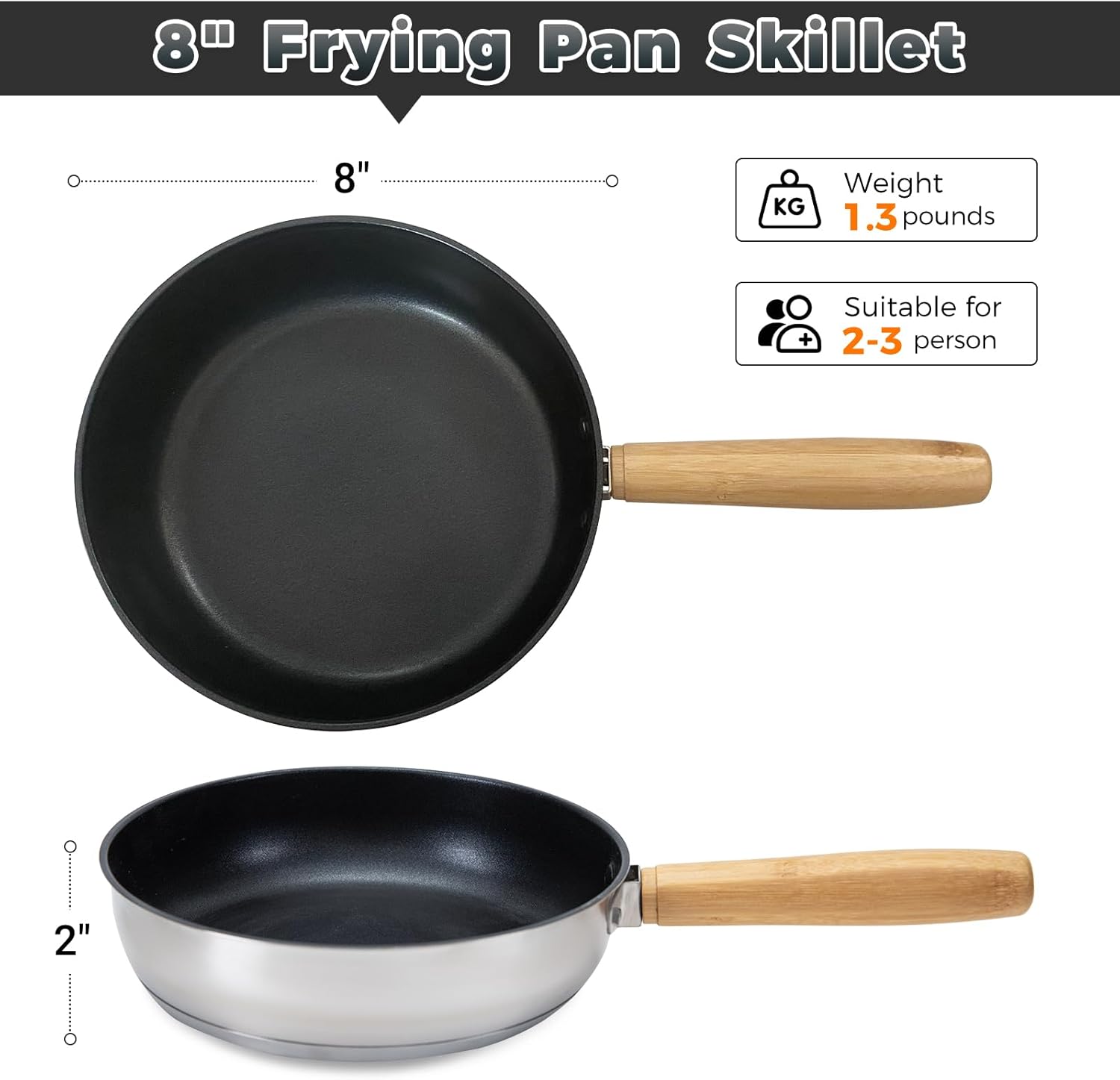kingcamp-8-stainless-steel-fry-pan image 2