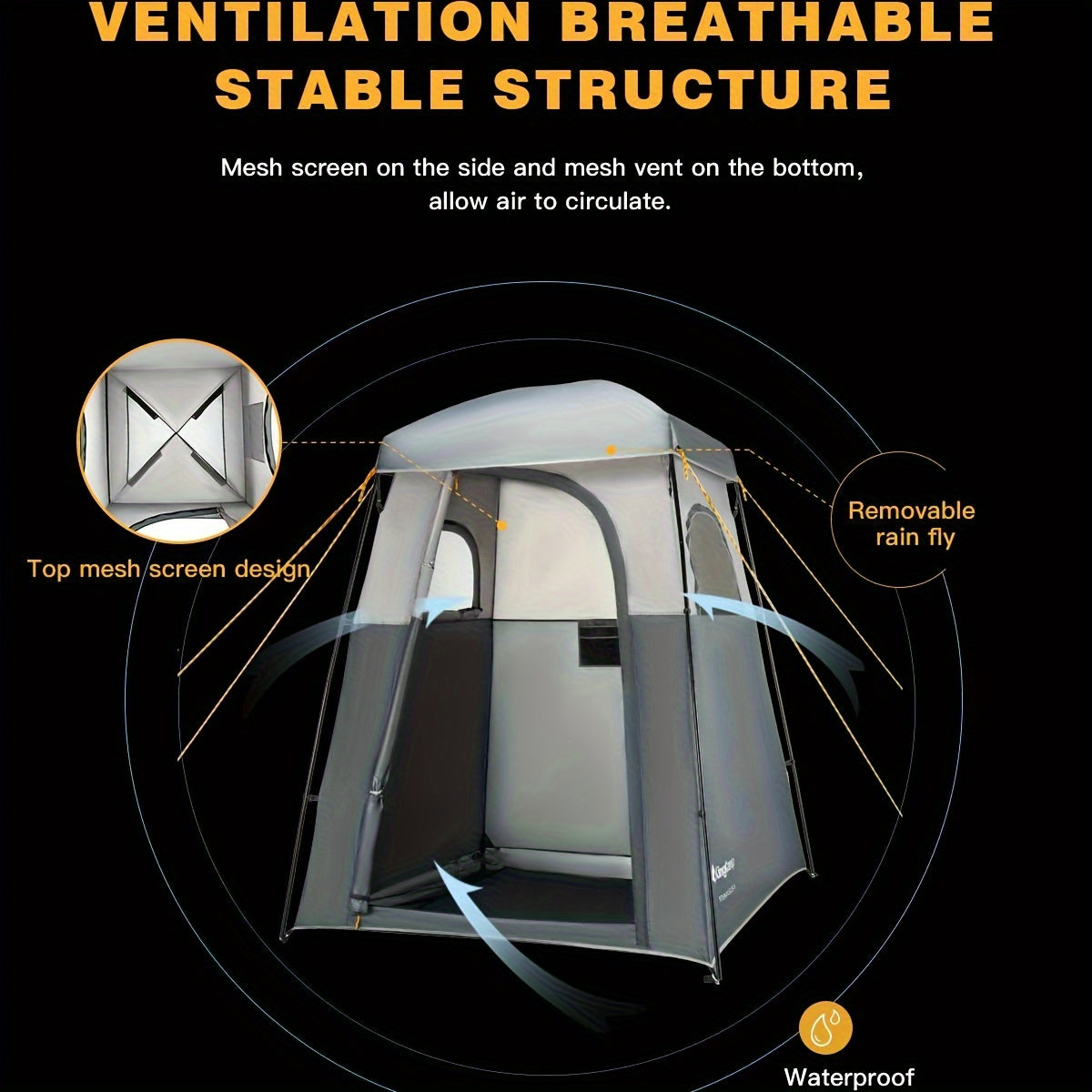 kingcamp-oversize-durable-outdoor-privacy-shower-tent-spacious-camping-shower-ch image 2