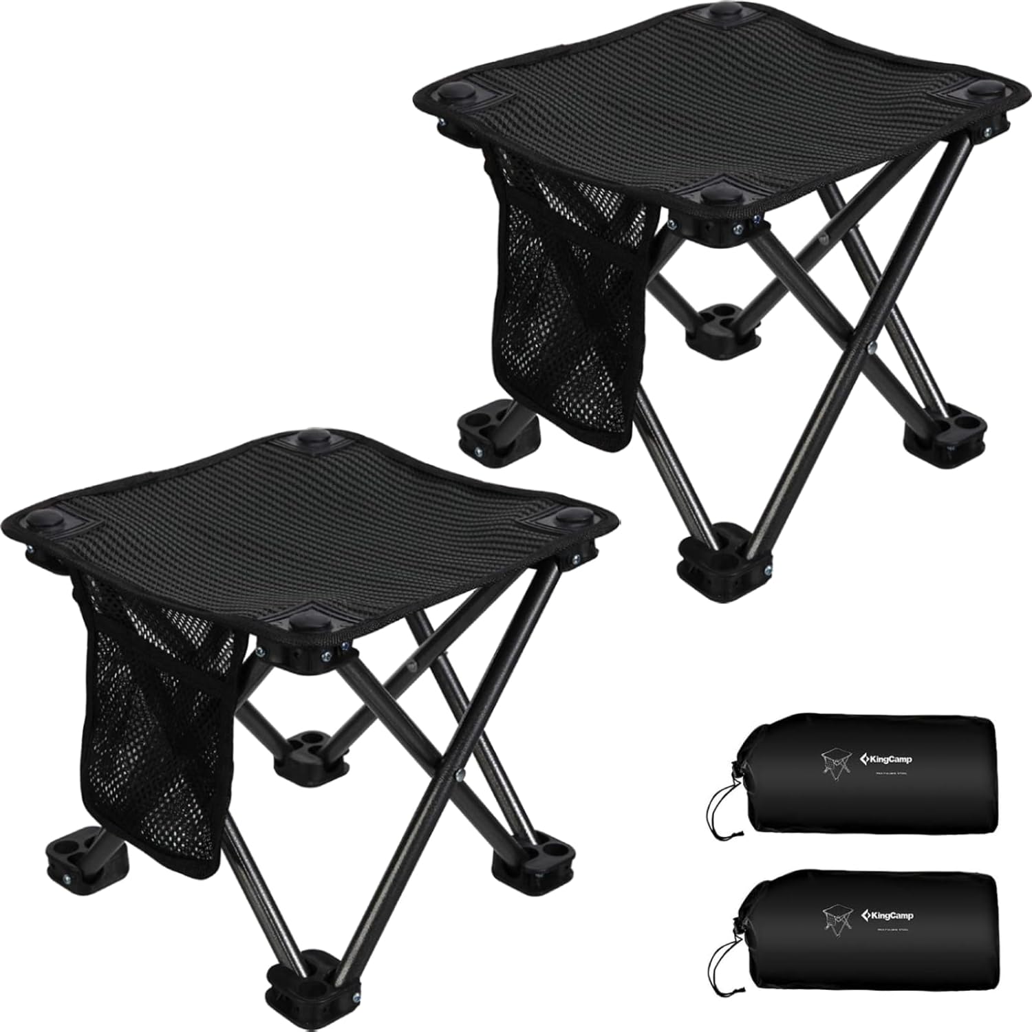 kingcamp-camping-stool-set-portable-durable-folding-stool-with-carry-bag image 1