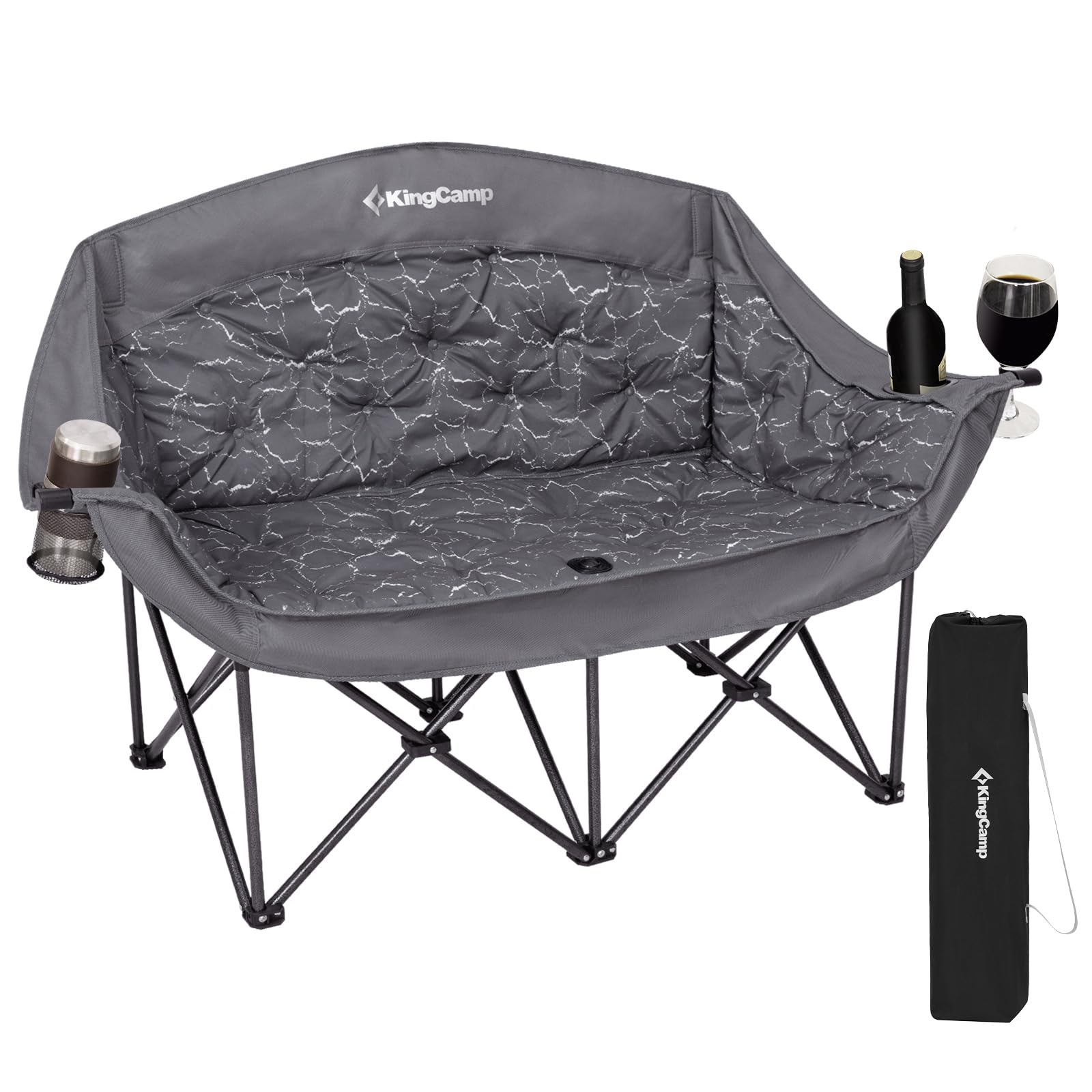 kingcamp-volcapetra-loveseat-double-seat-chair-padded-camping-chair-for-two image 1