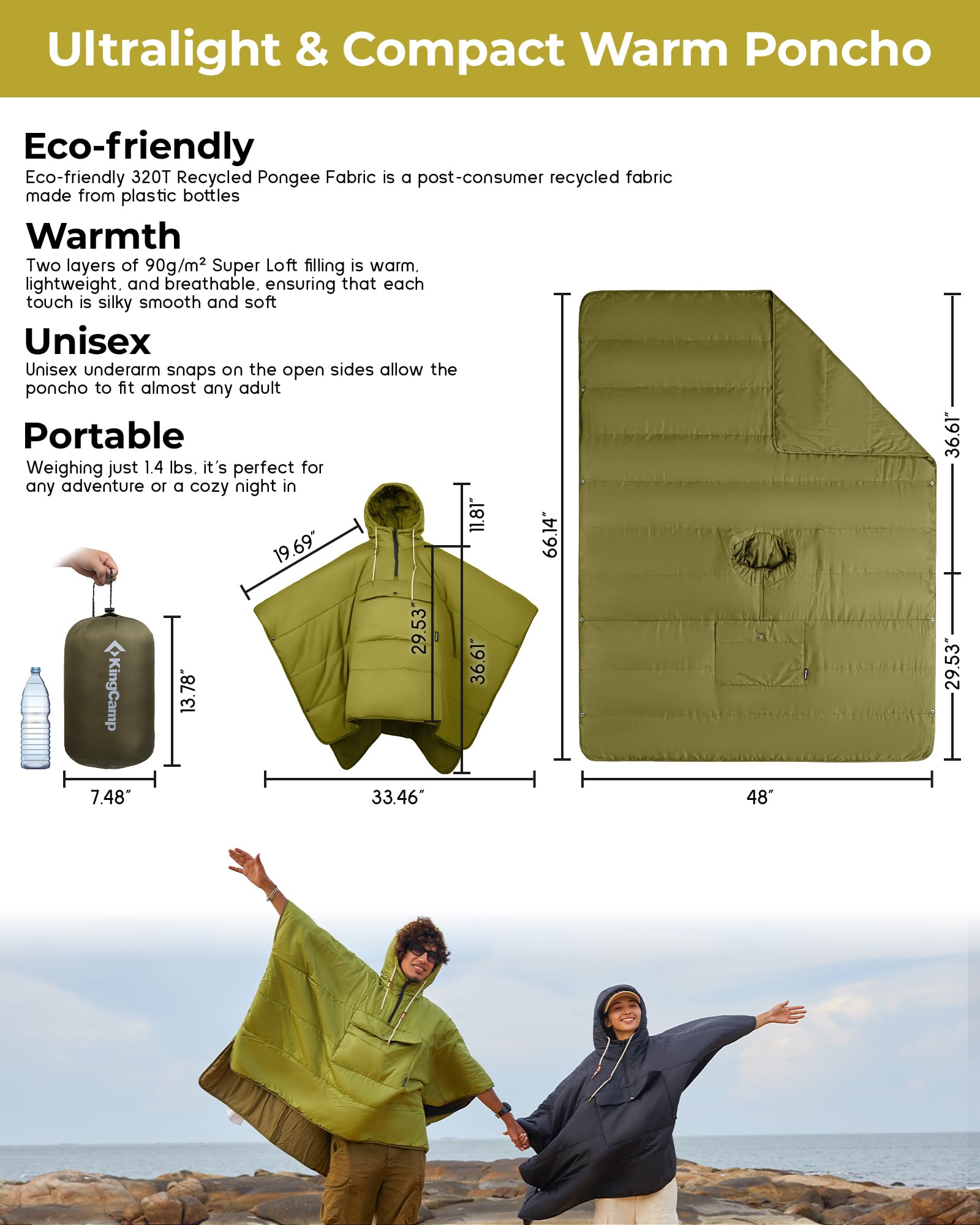 kingcamp-murano-180-hooded-outdoor-poncho-blanket image 2
