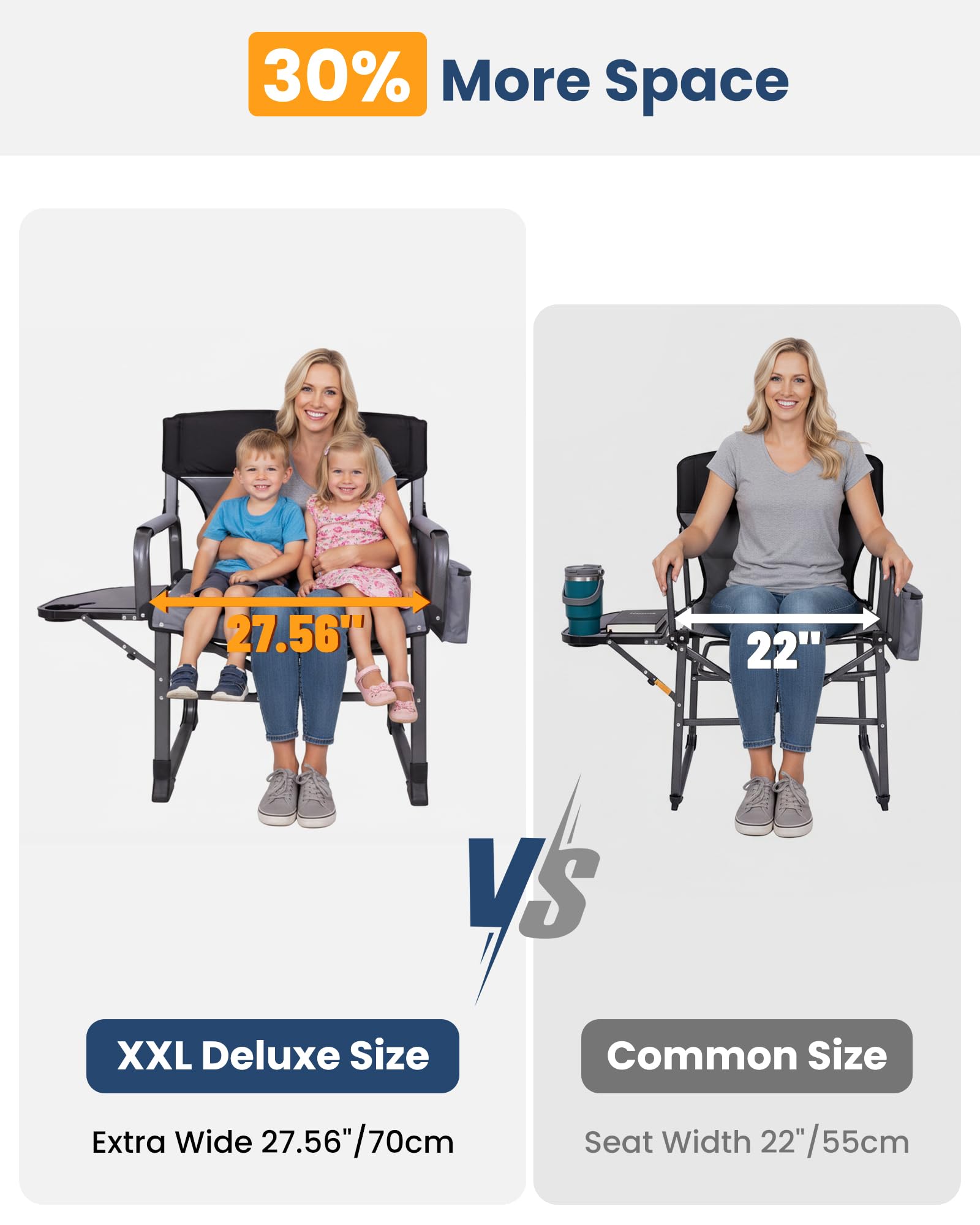 kingcamp-xxl-folding-padded-director-s-chair-with-side-table-550-lbs-capacity image 3