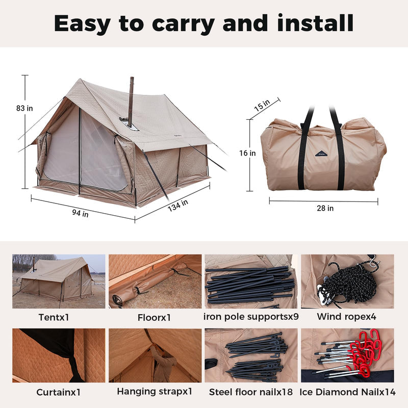 kingcamp-mountain-in-c4-insulated-quilted-cabin-tent image 2