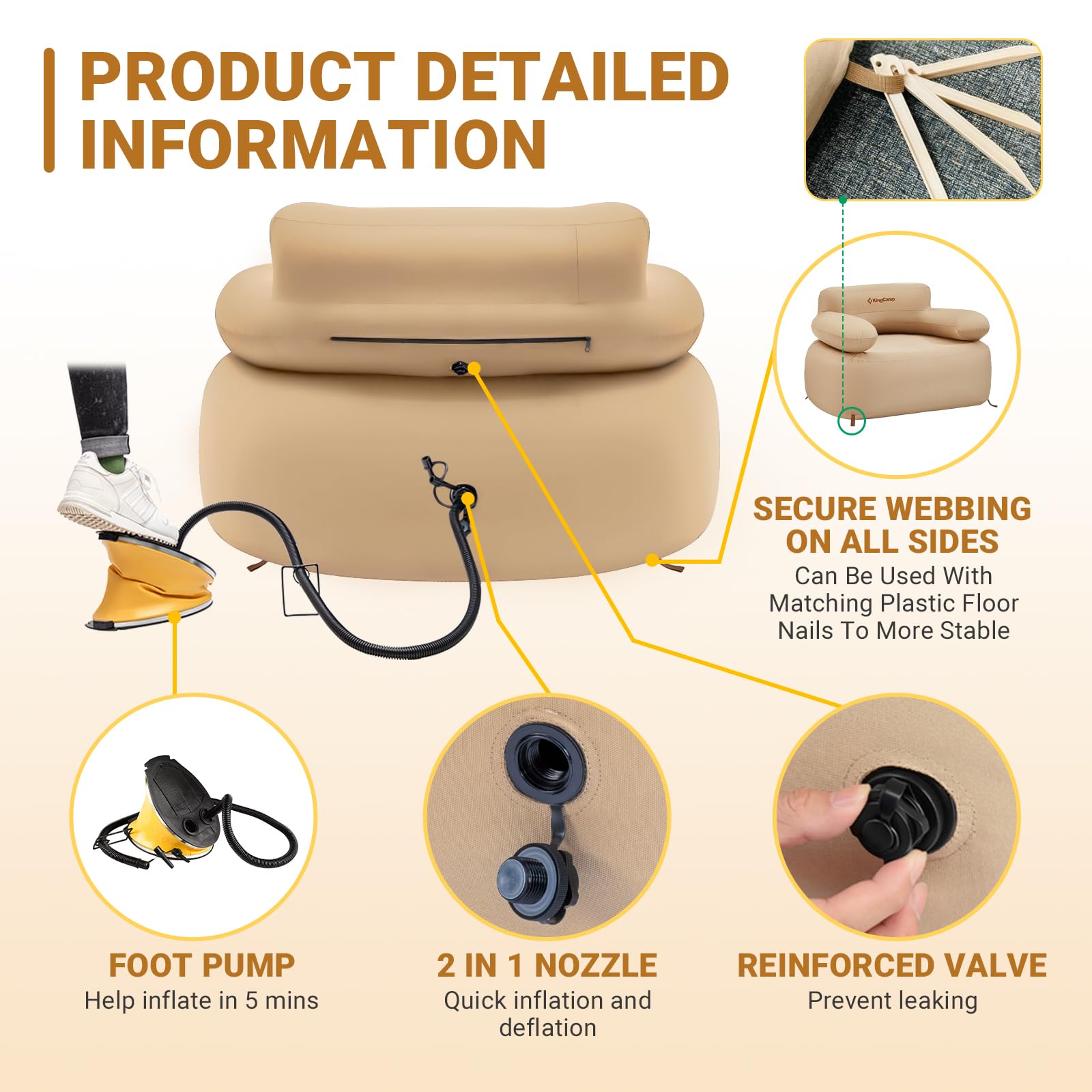 kingcamp-premium-single-inflatable-sofa-chair-khaki image 6