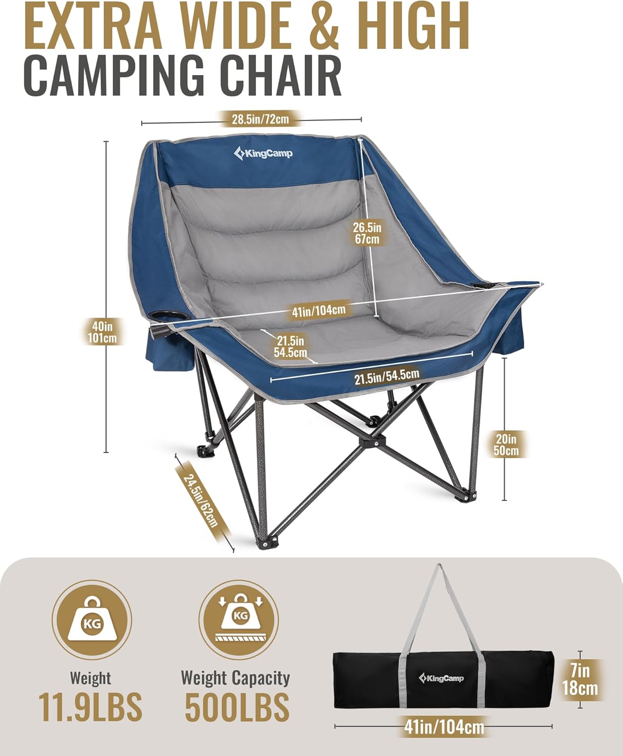 kingcamp-canna-c10-plus-oversized-camping-folding-chair-fully-padded-extra-large image 3