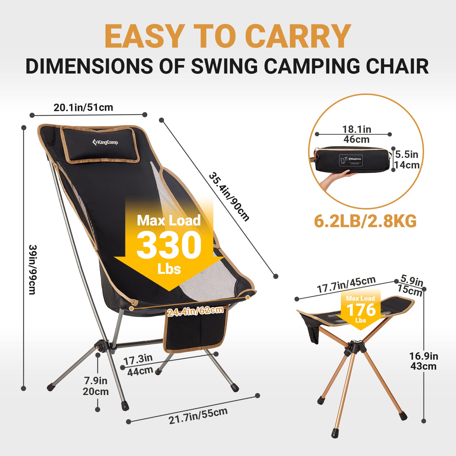 kingcamp-ultralight-chair-with-footrest-set image 3