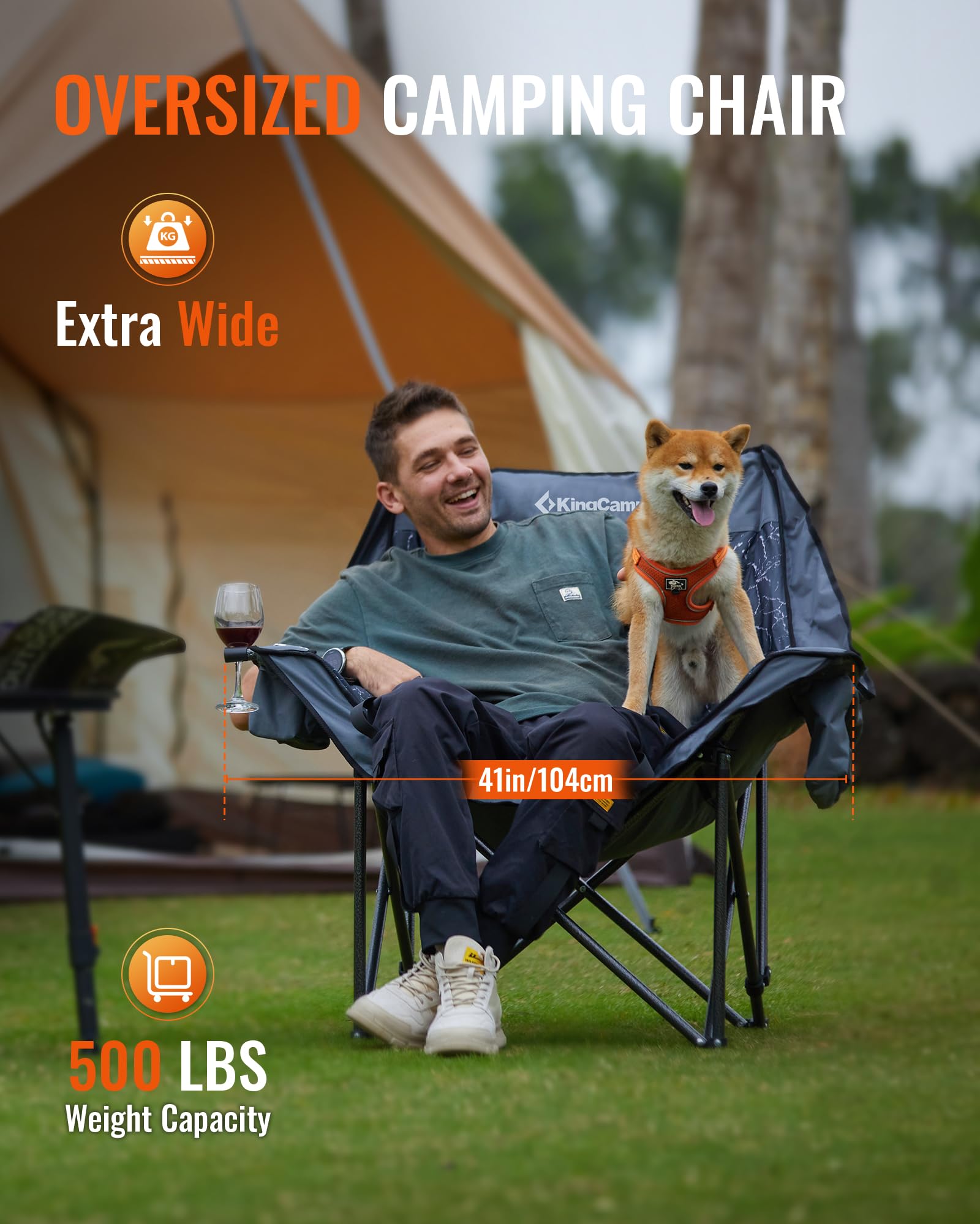 kingcamp-volcapetra-oversized-padded-camping-sofa image 6