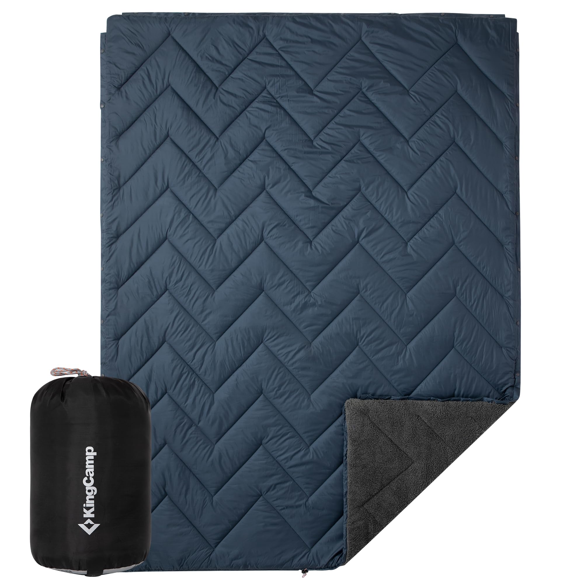 kingcamp-solid-sherpa-fleece-camping-blanket image 1