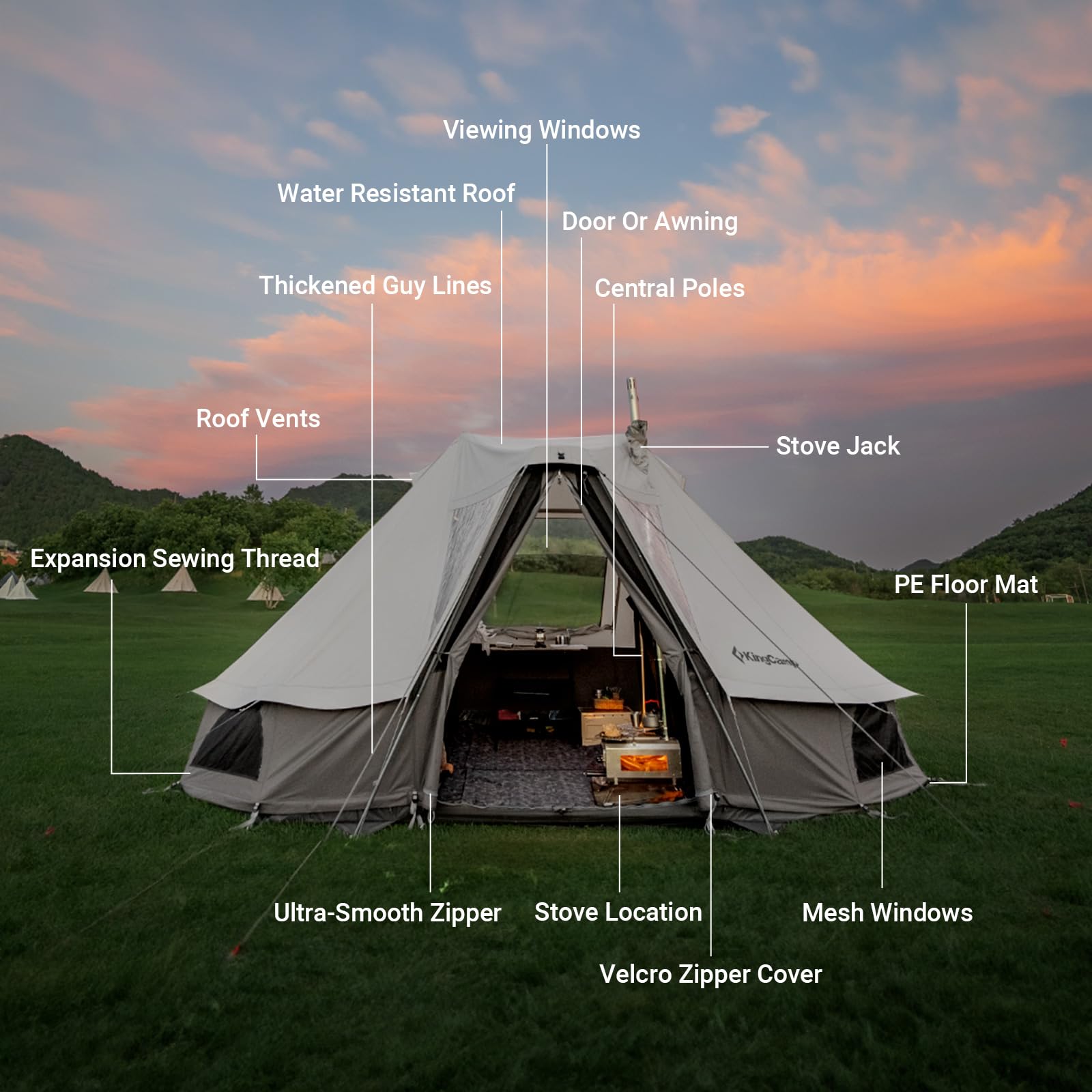 kingcamp-khan-villa-4-season-4-6-person-bell-tent image 6