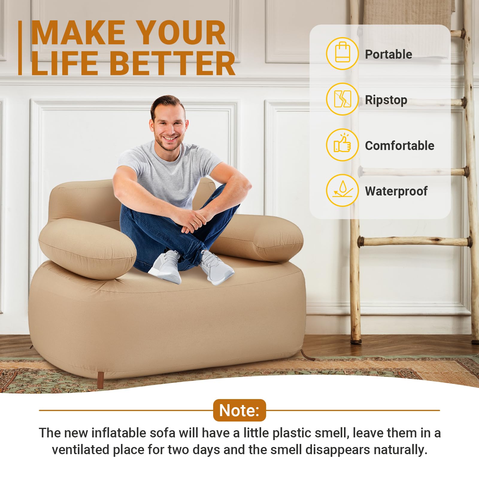 kingcamp-premium-single-inflatable-sofa-chair-khaki image 5