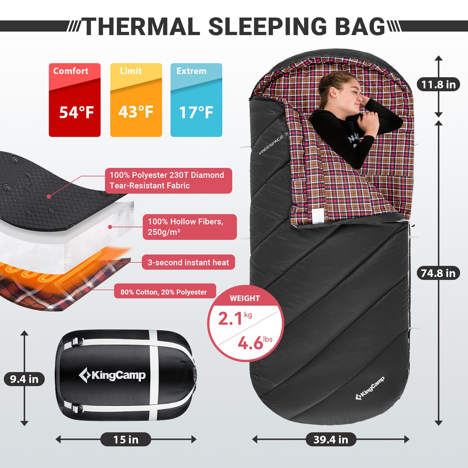 kingcamp-freespace-250-extra-wide-heated-sleeping-bag-winter-camping-with-batter image 5