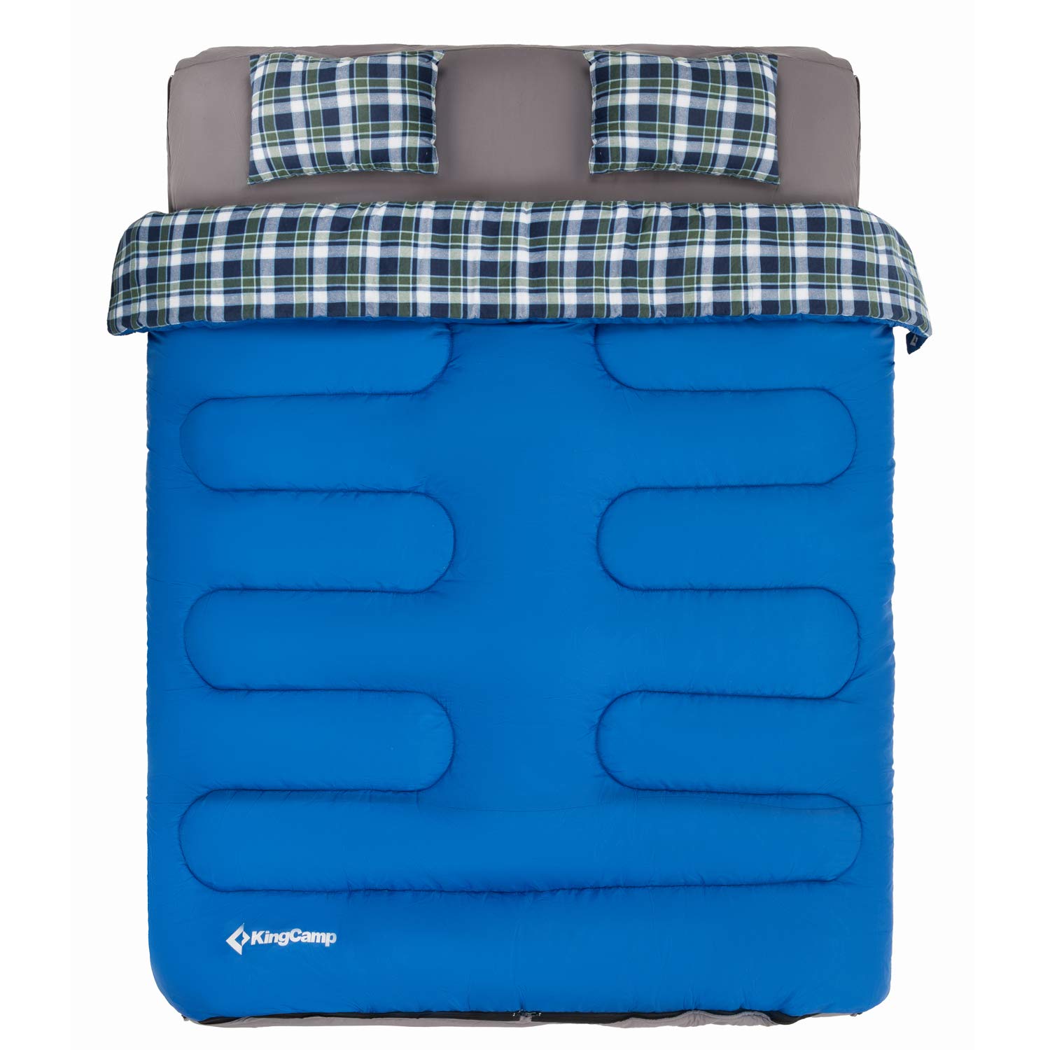 kingcamp-airbed-fitted-double-sleeping-bag-with-sheet-pillows-camping-sleep-syst image 1