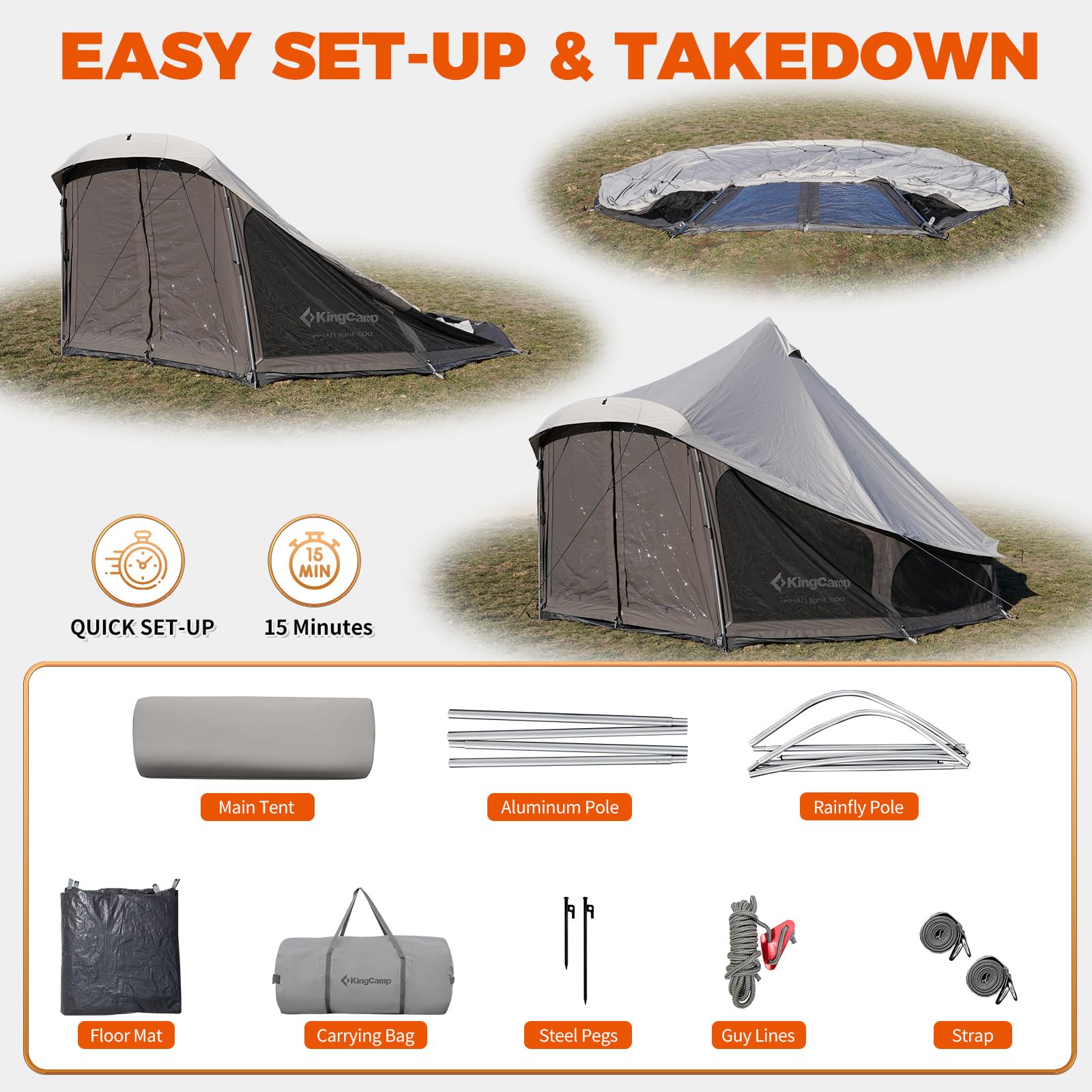 kingcamp-khan-light-400-500-canvas-bell-tent image 3
