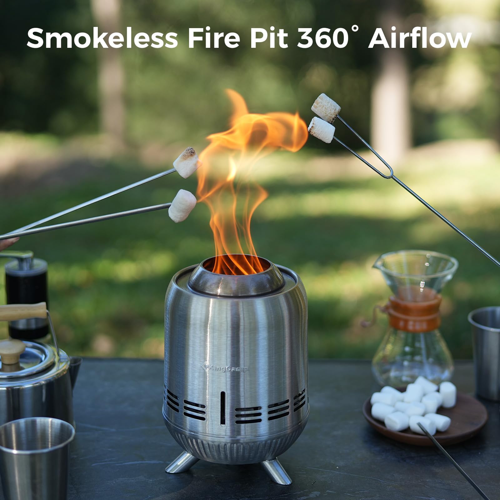 kingcamp-tornado-smokeless-tabletop-stainless-steel-fire-pit image 4