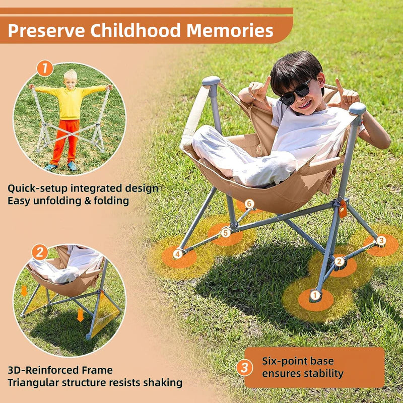 kingcamp-portable-kids-hammock-chair-with-stand image 4
