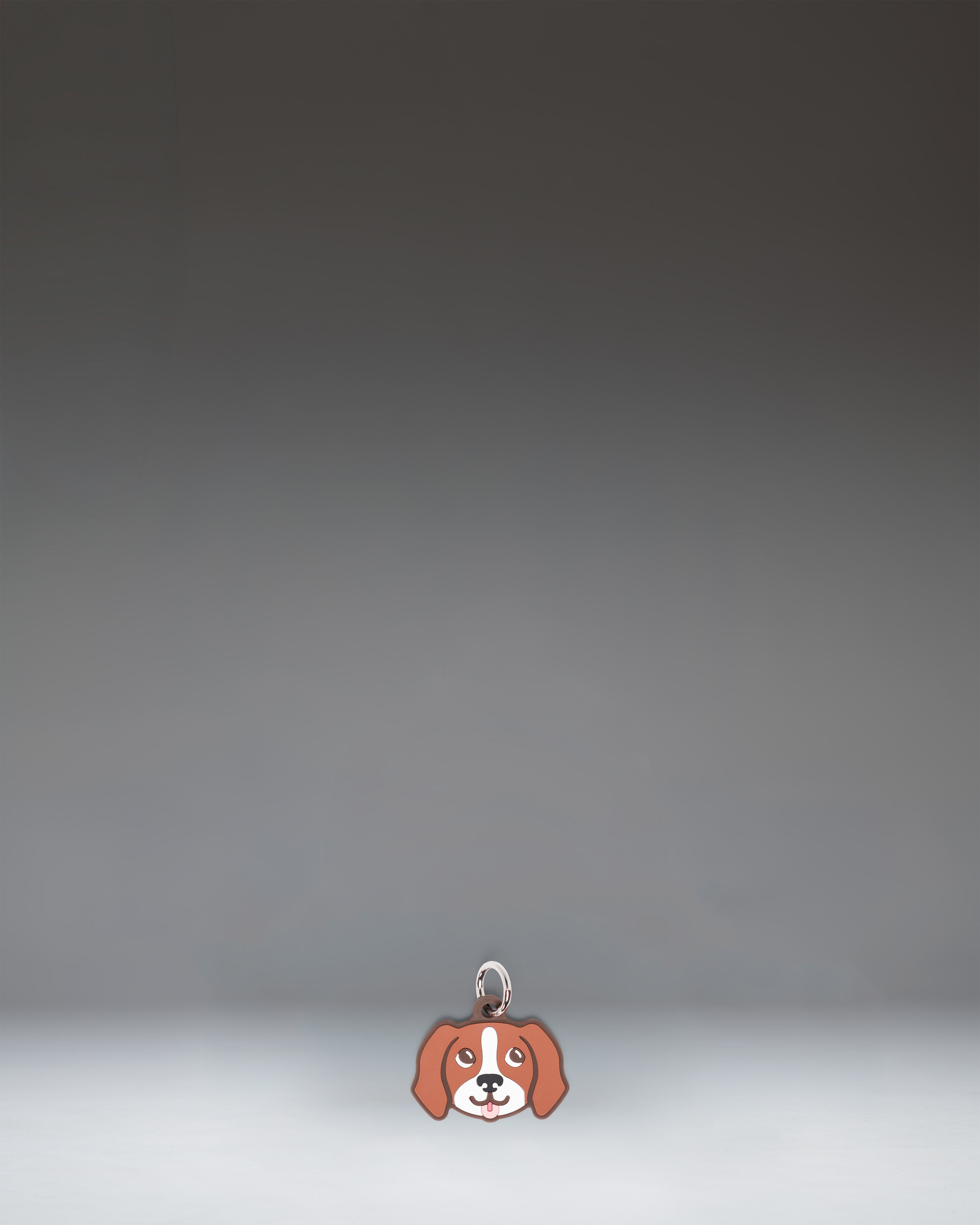 herschel-supply-dog-bag-charm-silicone-pet-accessory-with-metal-keyring image 1