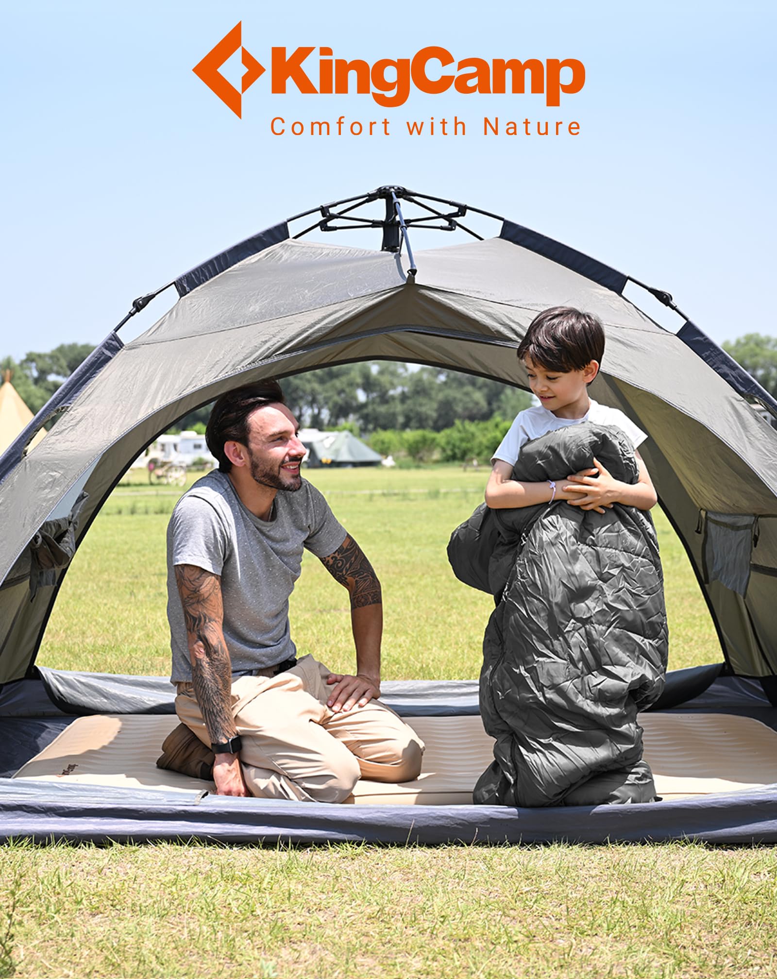 kingcamp-oasis-250s-kids-flannel-sleeping-bag-warm-roomy-and-kid-friendly image 7