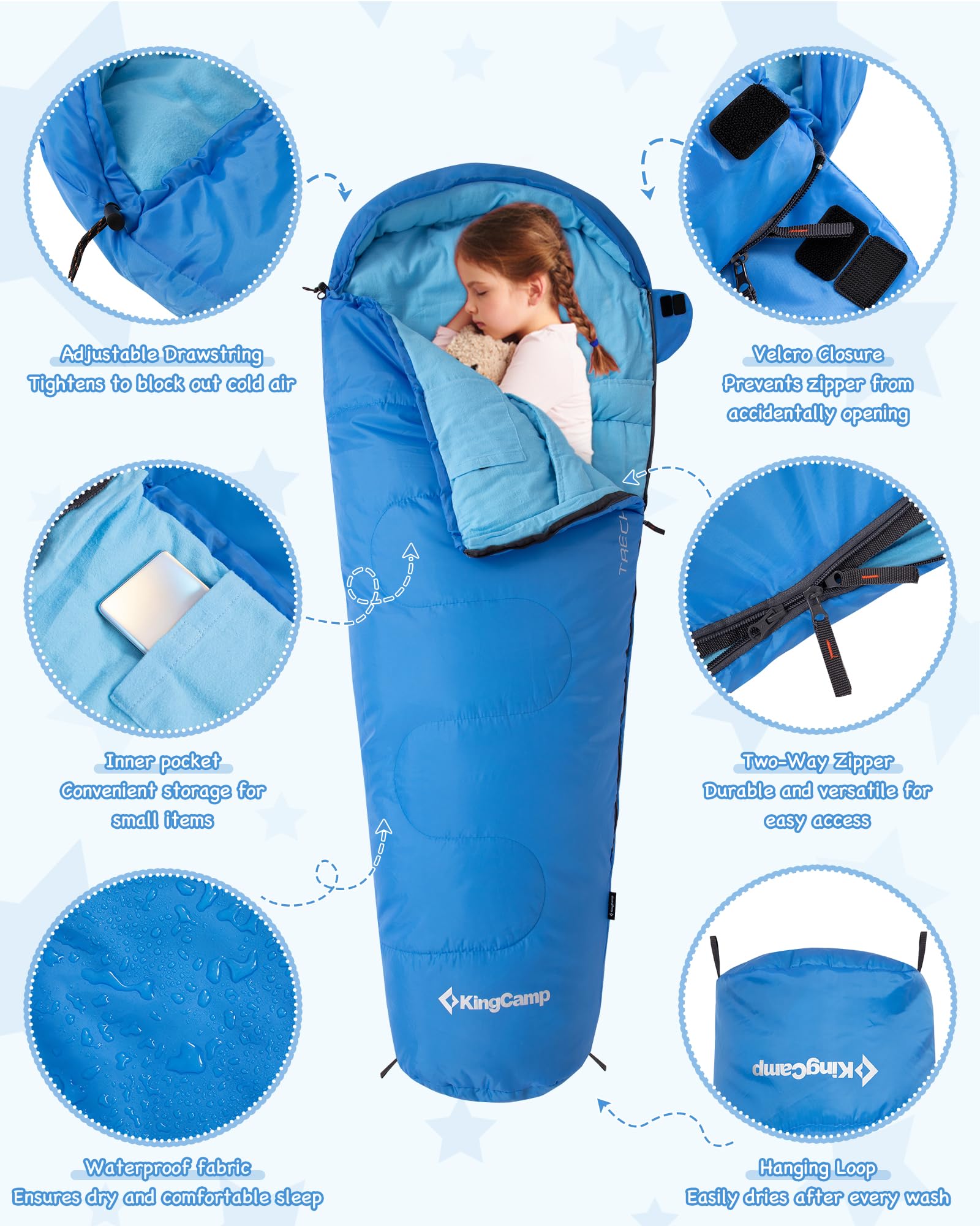kingcamp-treck-300s-kid-s-mummy-sleeping-bag-soft-cotton-flannel-double-layer-ag image 7