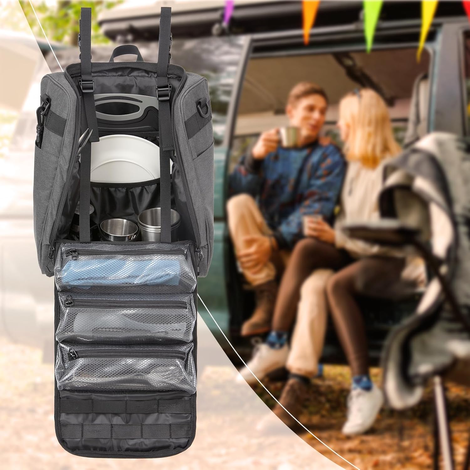 kingcamp-camping-cooking-utensils-bag-3-carrying-methods-durable-multi-pocket image 6