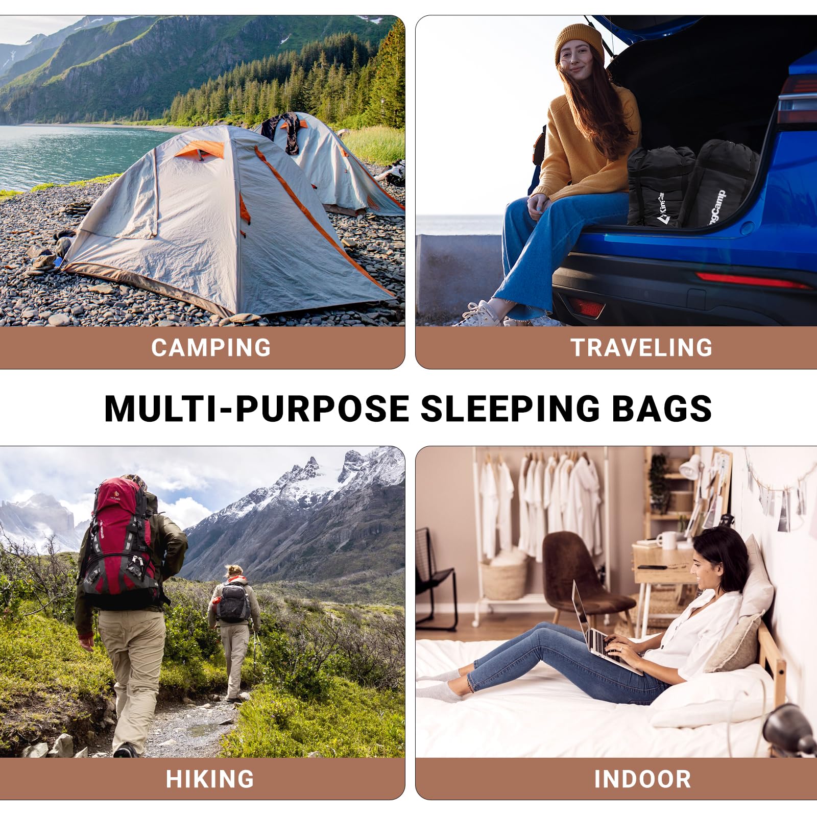 kingcamp-gale-300-sleeping-bag-envelope-with-hood image 2