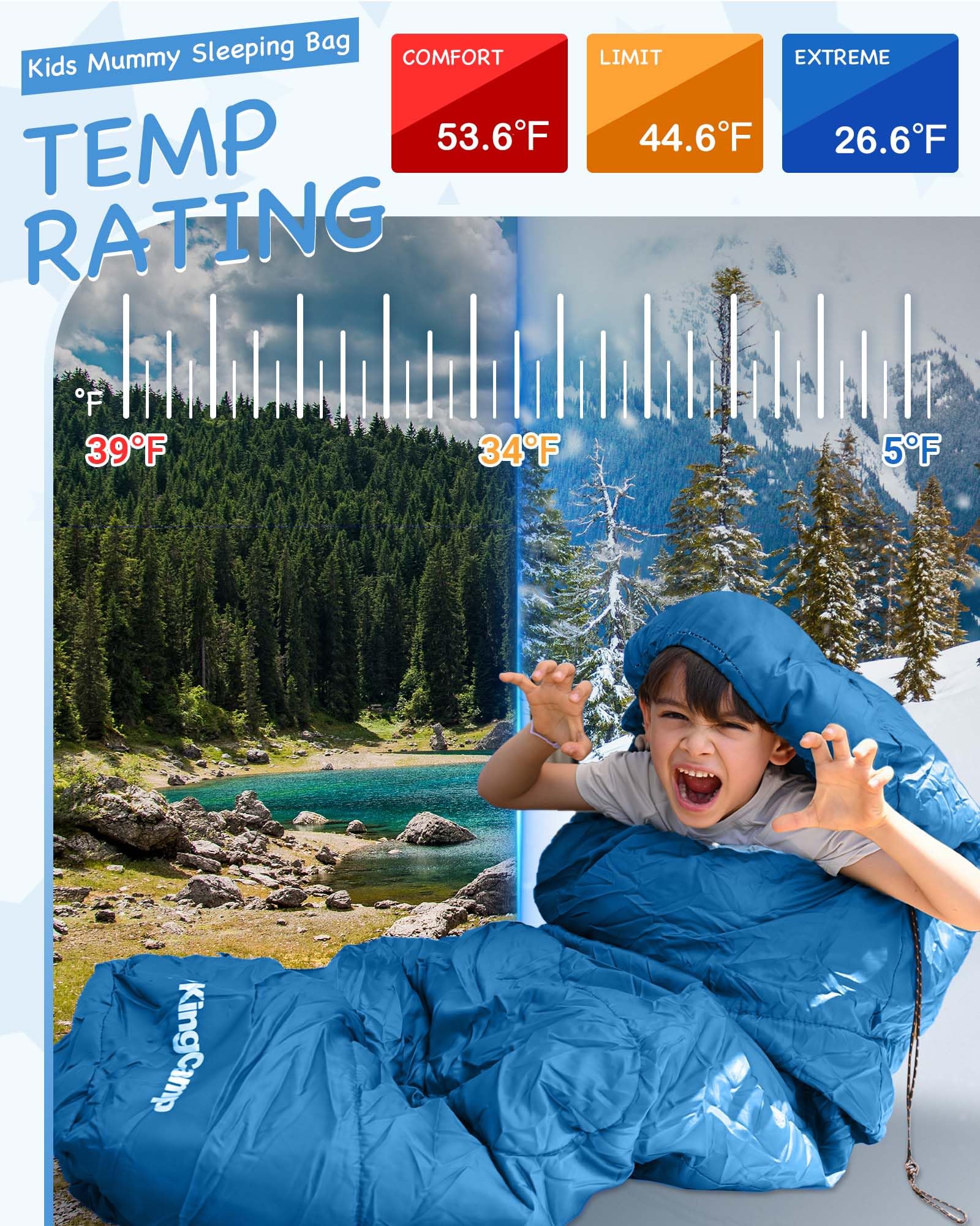 kingcamp-treck-300s-kid-s-mummy-sleeping-bag-soft-cotton-flannel-double-layer-ag image 4
