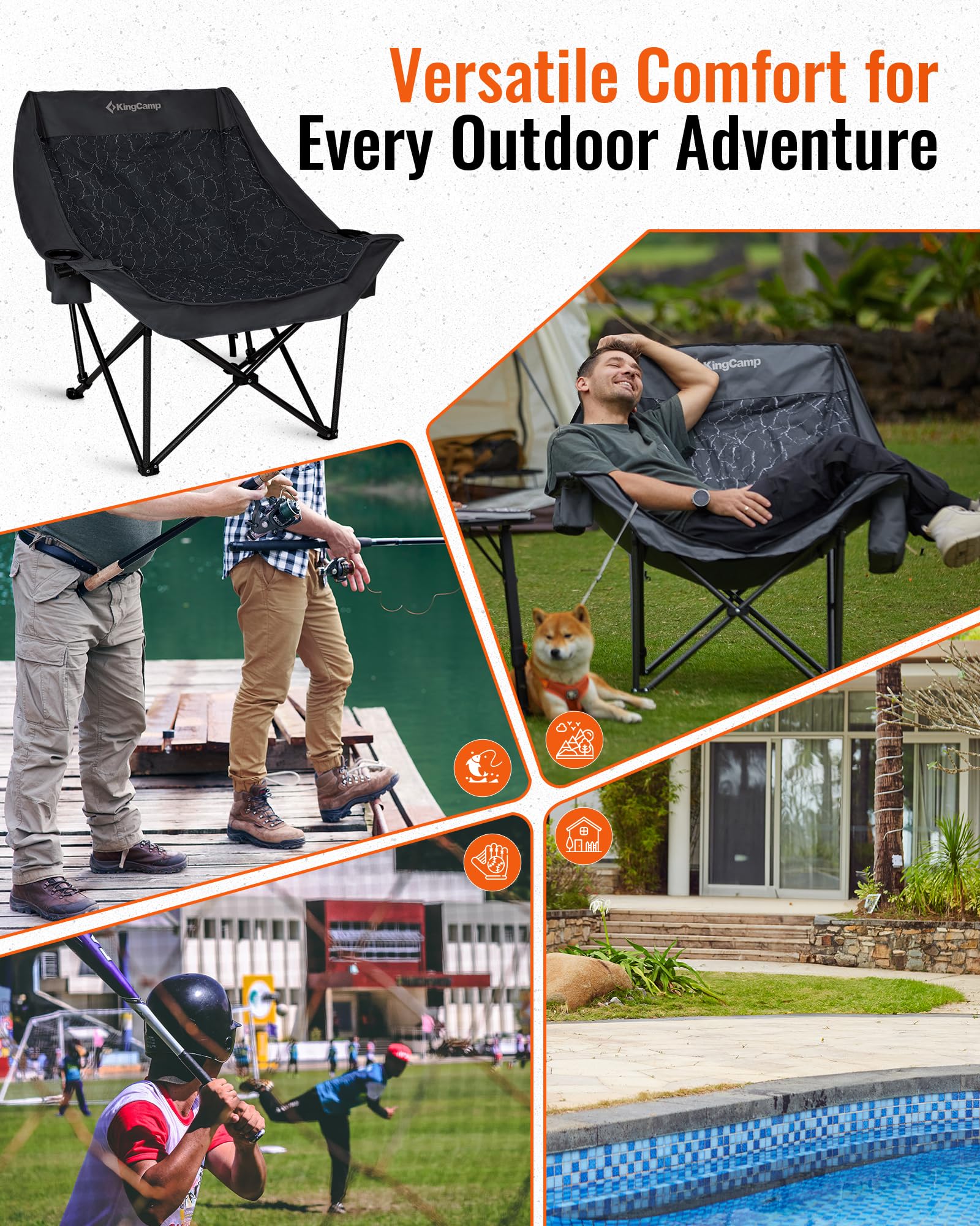kingcamp-volcapetra-oversized-padded-camping-sofa image 7