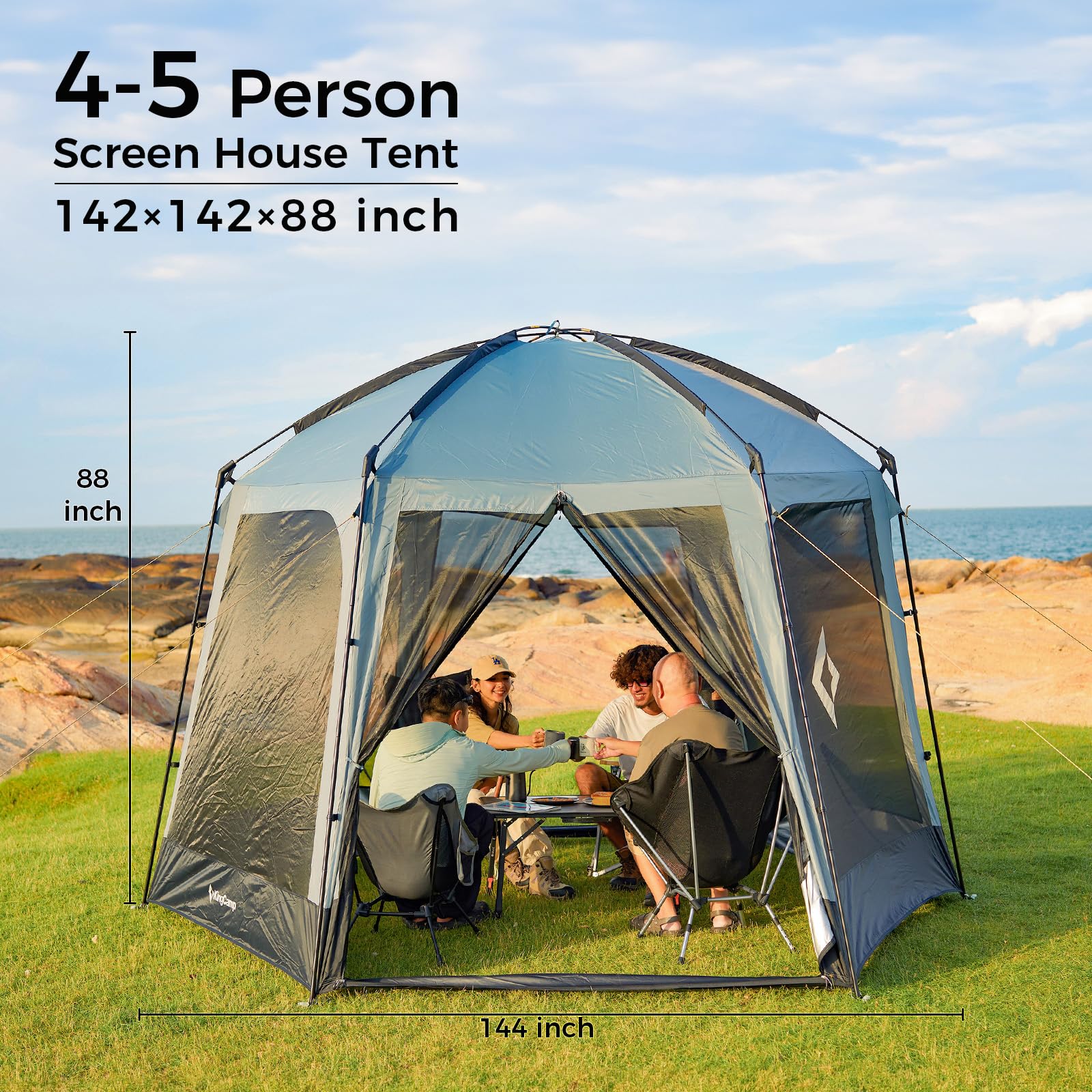 kingcamp-cairo-12x12-instant-screen-mosquito-canopy-tent image 6