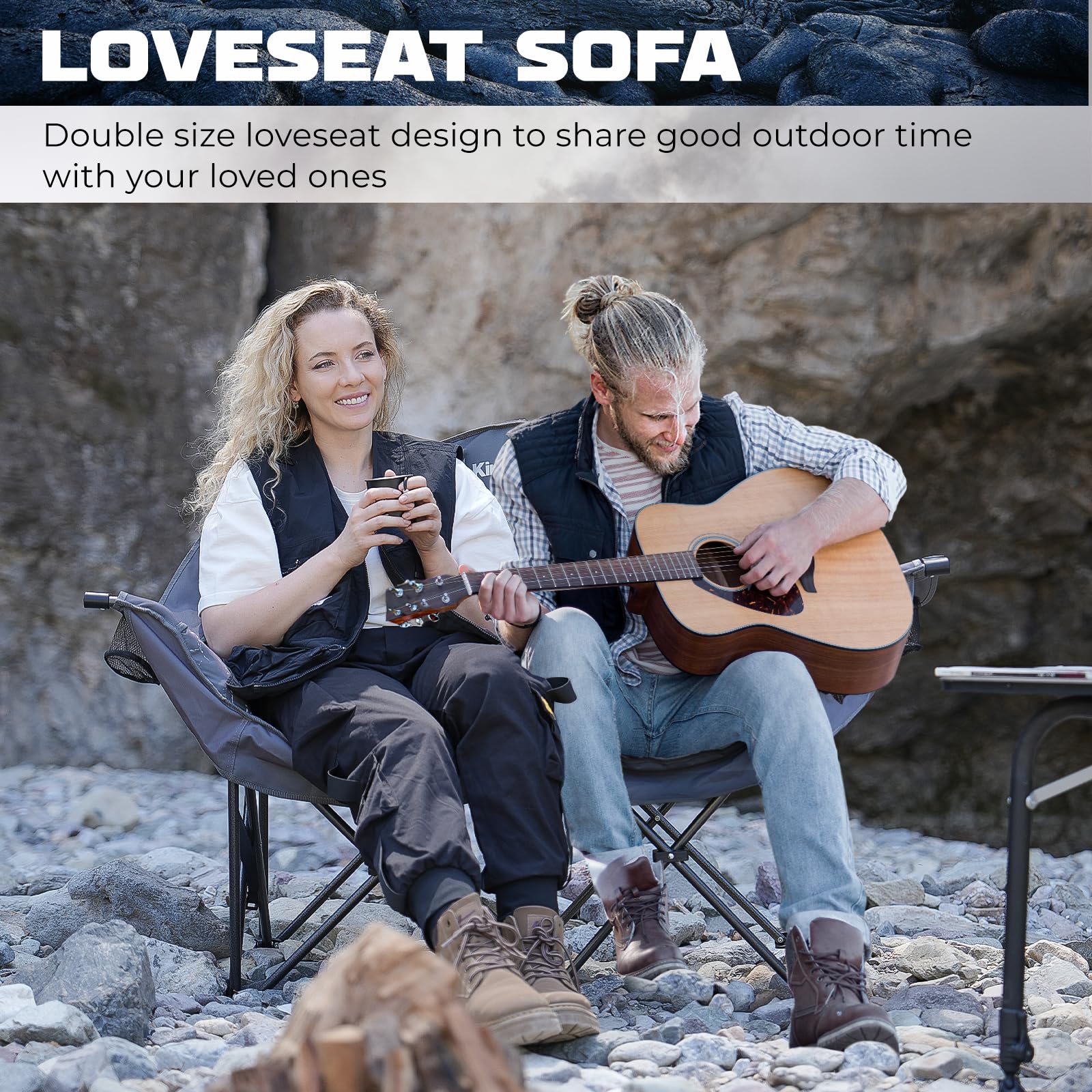 kingcamp-volcapetra-loveseat-double-seat-chair-padded-camping-chair-for-two image 2