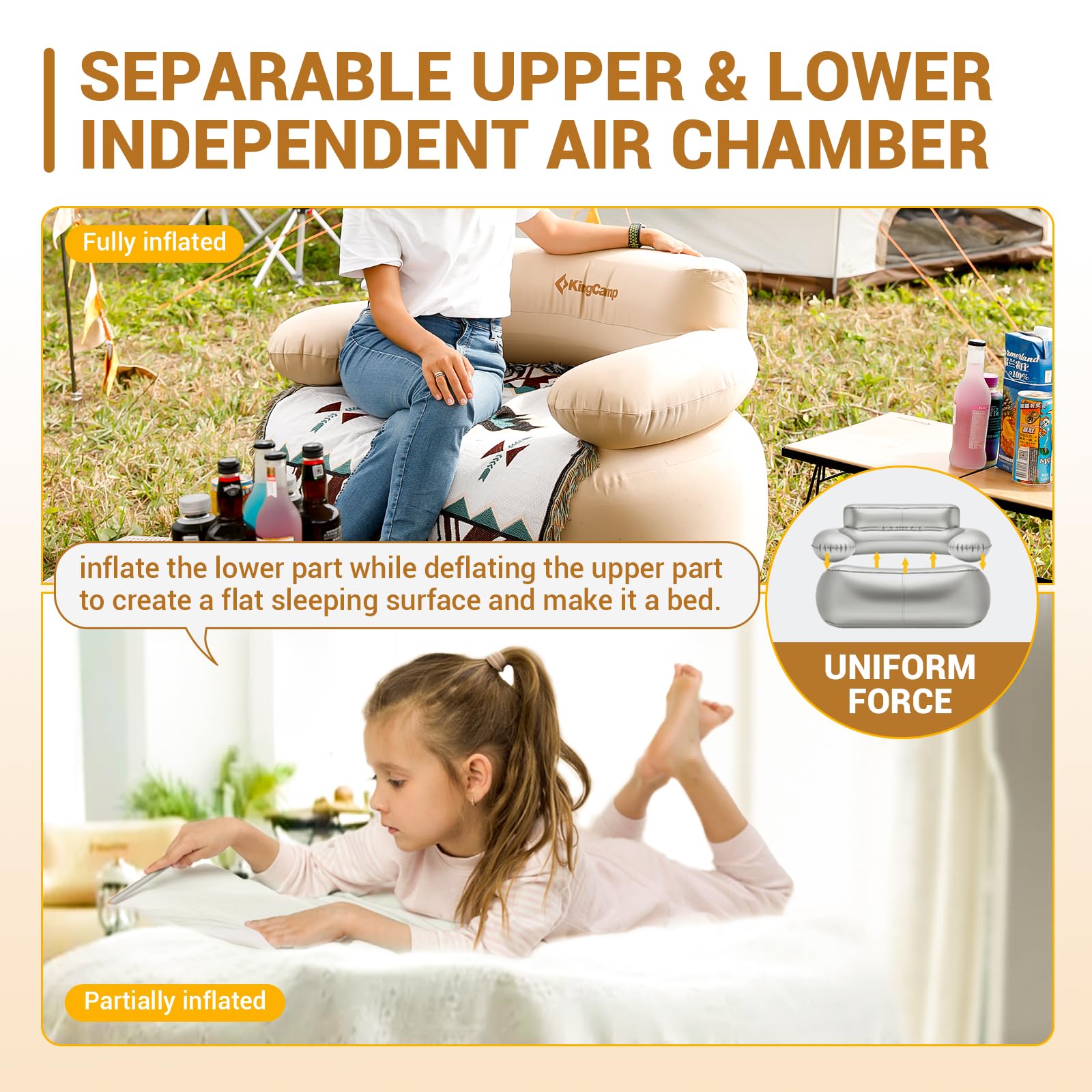 kingcamp-premium-single-inflatable-sofa-chair-khaki image 3