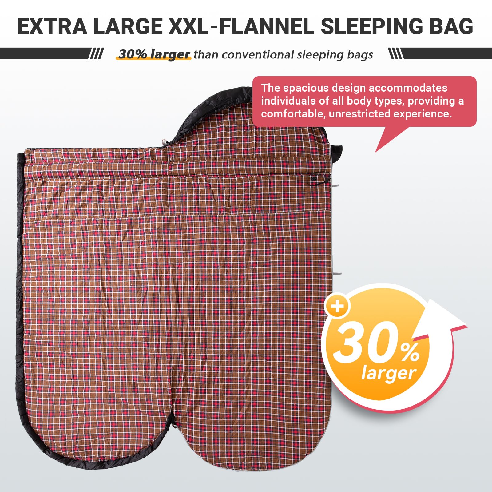 kingcamp-freespace-250-extra-wide-heated-sleeping-bag-winter-camping-with-batter image 6