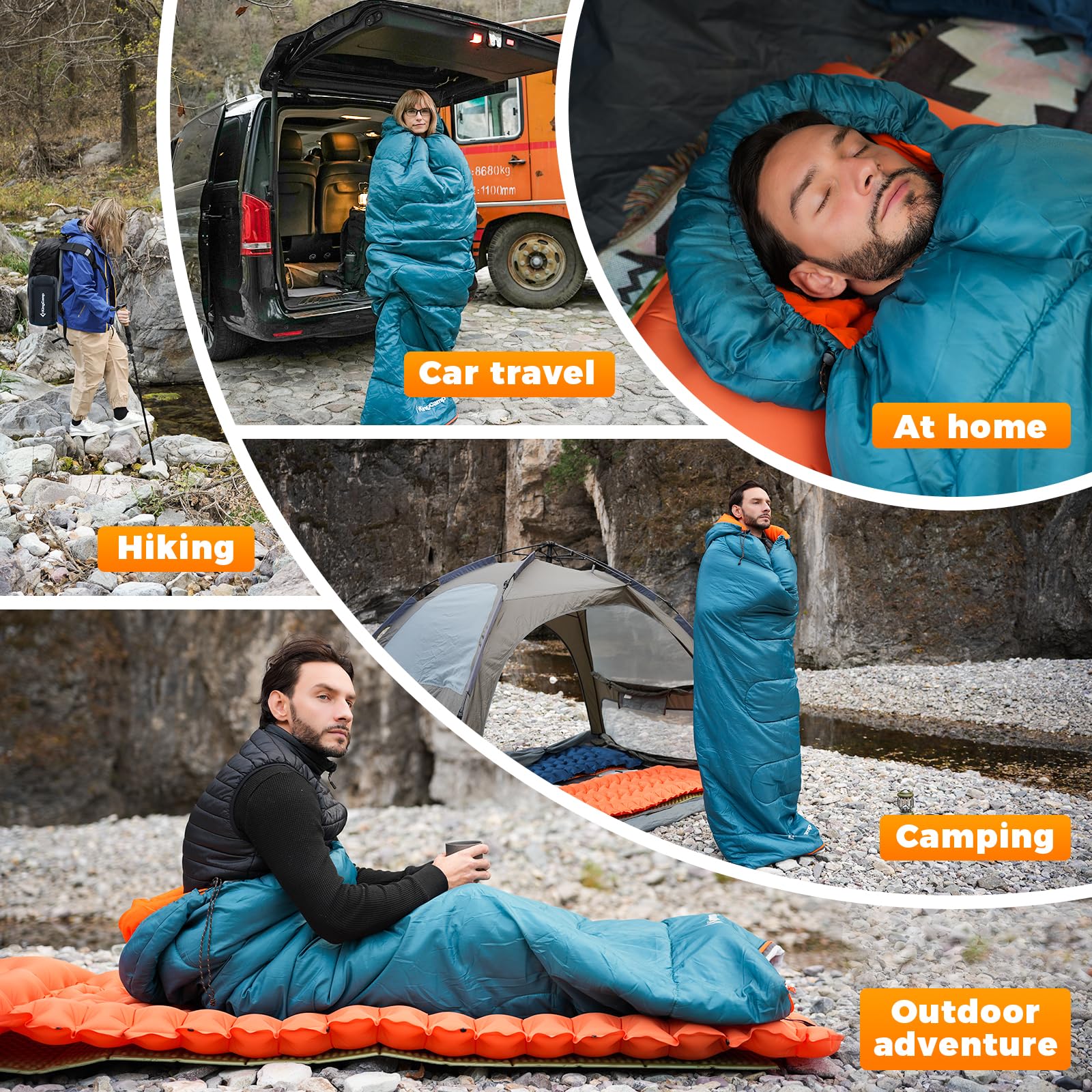 kingcamp-tigris-250-sleeping-bag-envelope-with-hood image 5