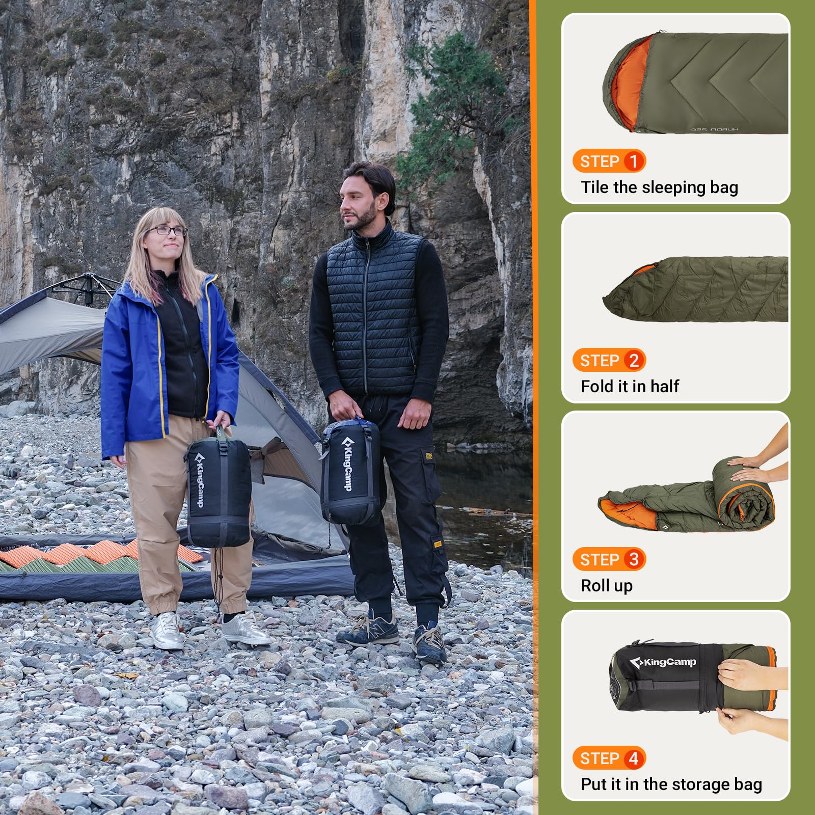 kingcamp-huron-250-hooded-rectangular-sleeping-bag image 7