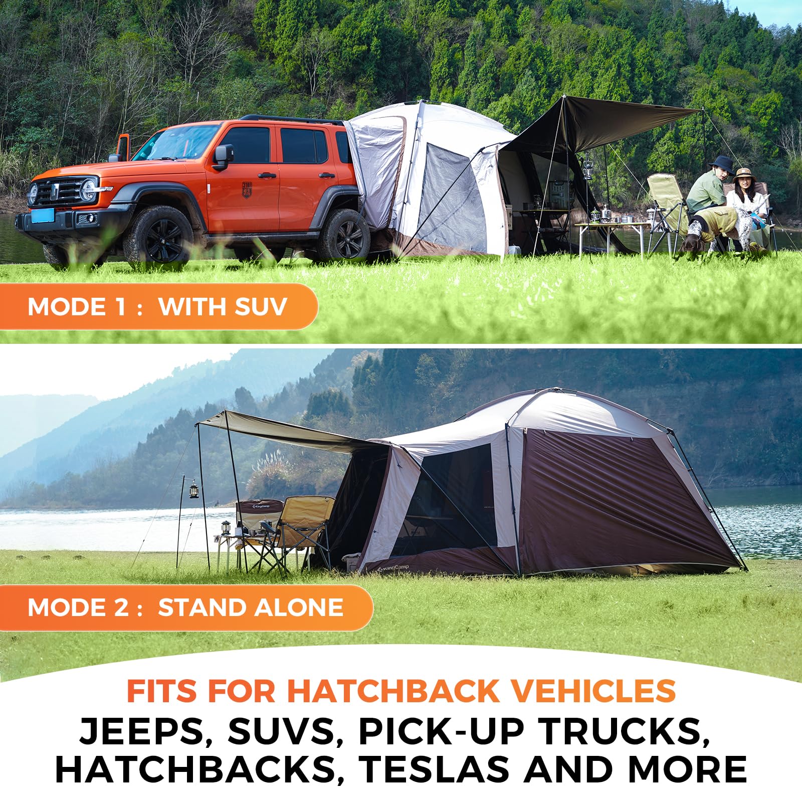 kingcamp-boundless-x5-b-series-suv-tent-uv-protection-multi-room-standalone-or-s image 7