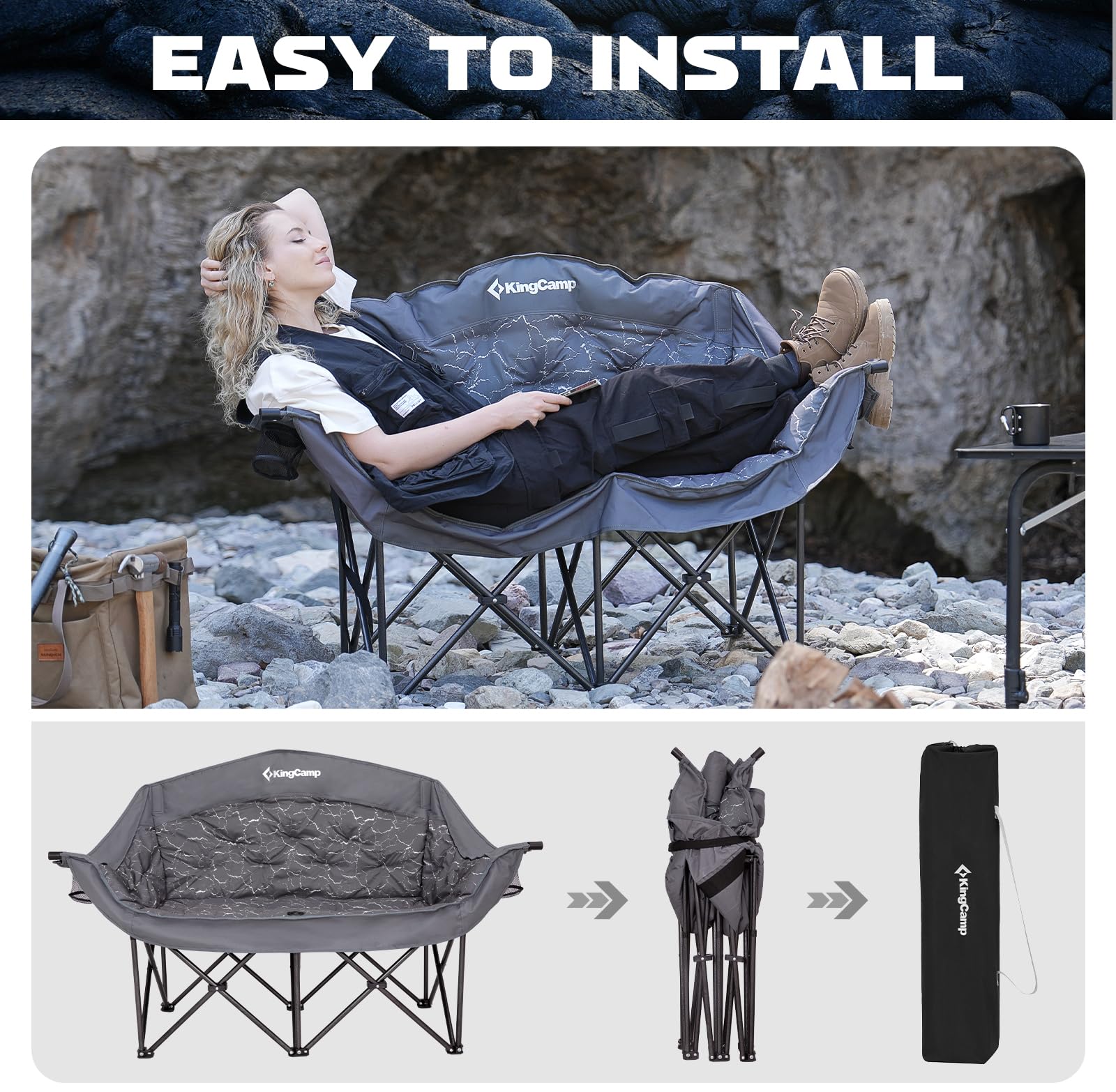 kingcamp-volcapetra-loveseat-double-seat-chair-padded-camping-chair-for-two image 5