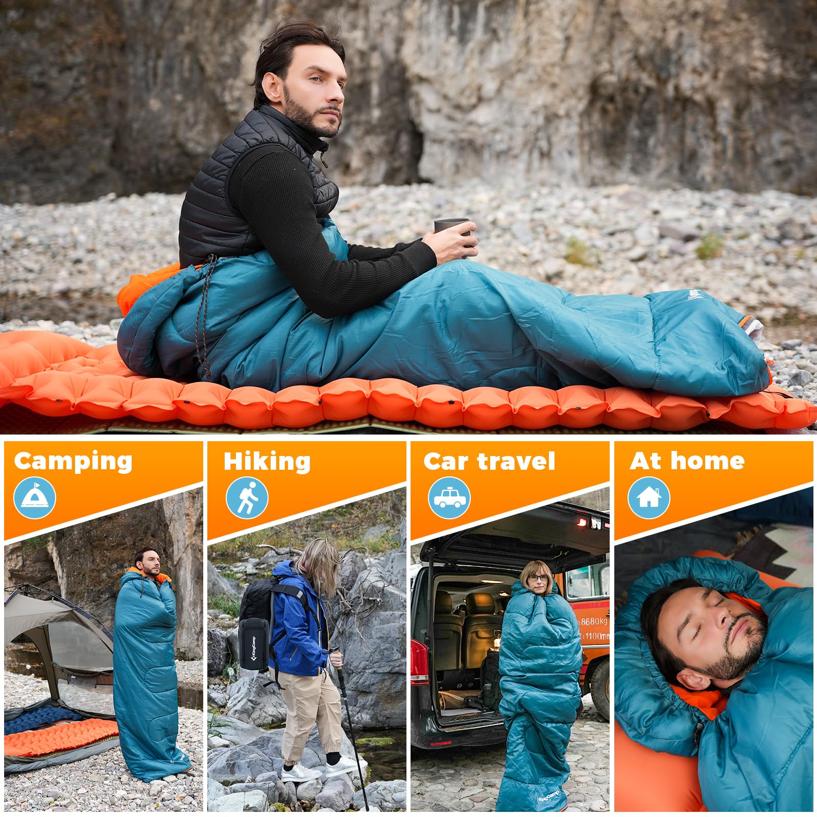 kingcamp-tigris-250-sleeping-bag-envelope-with-hood image 7