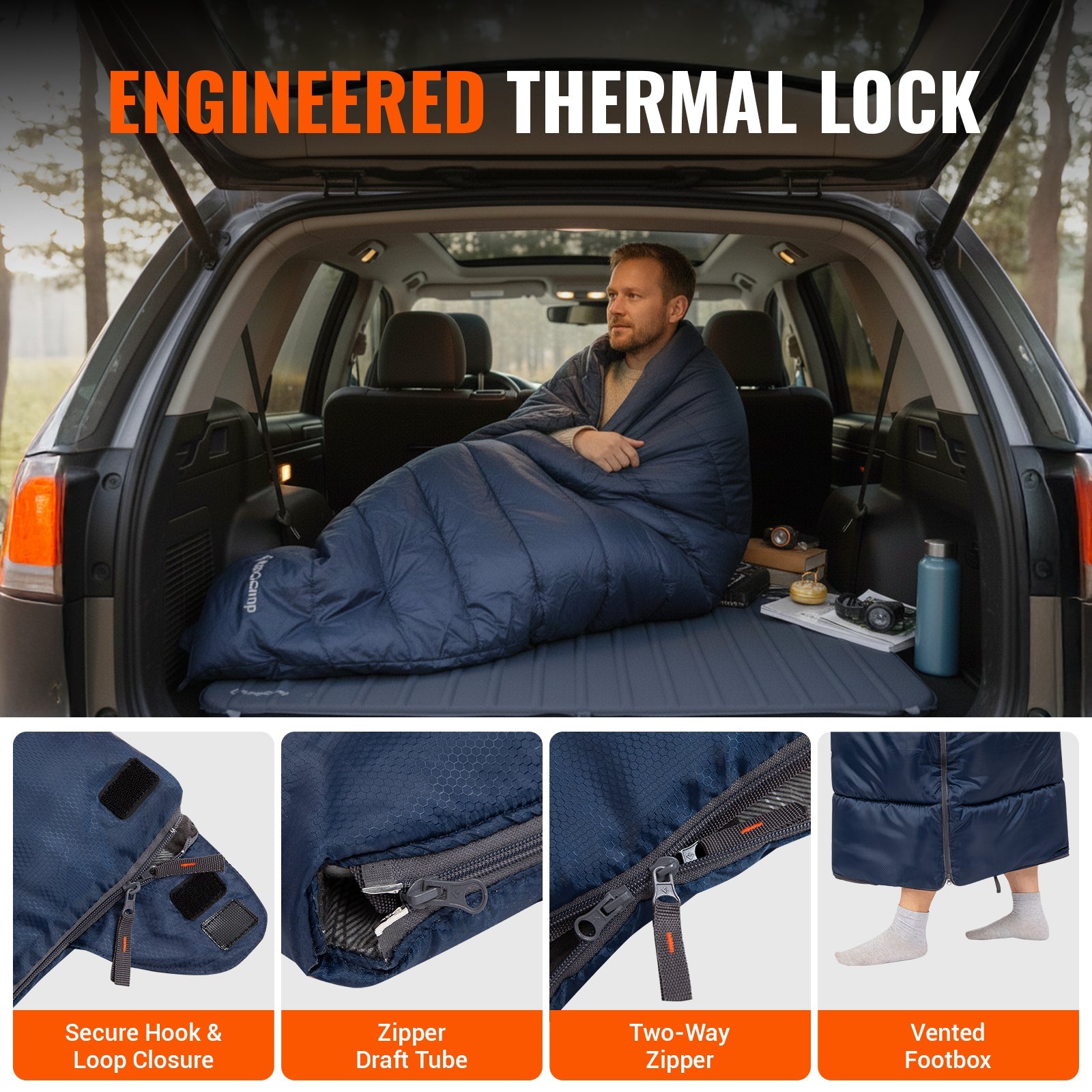 kingcamp-snowflake-400-flannel-single-sleeping-bag image 4