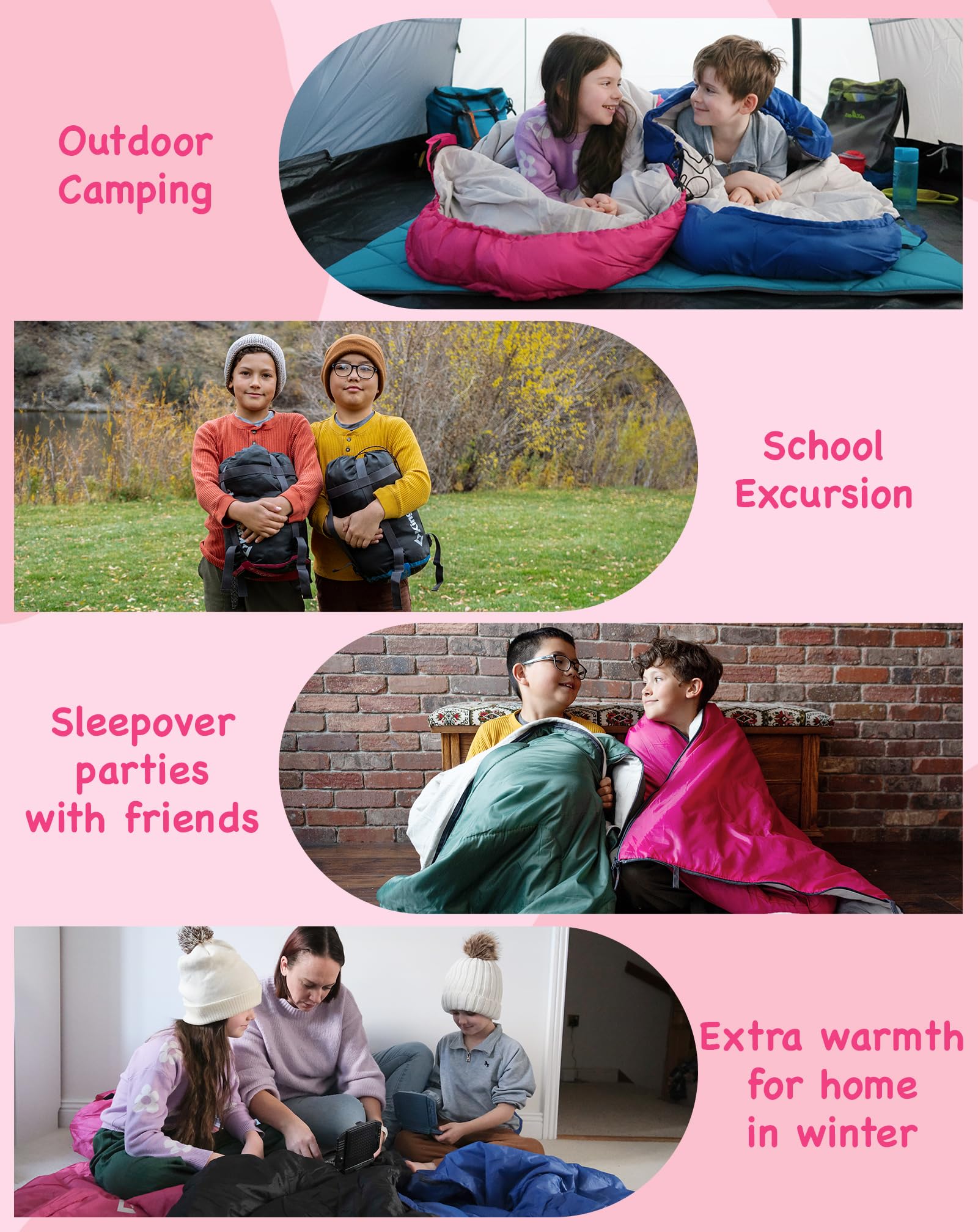 kingcamp-oasis-250s-kids-flannel-sleeping-bag-warm-roomy-and-kid-friendly image 6