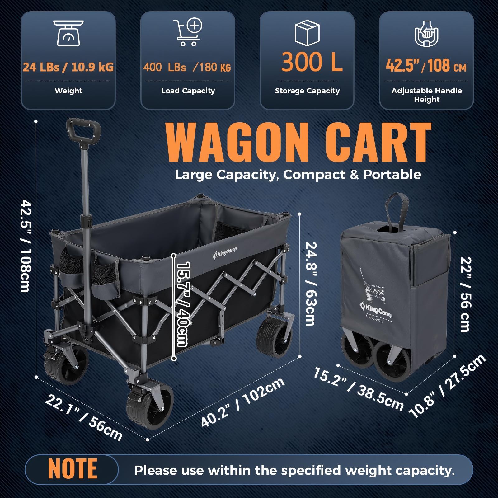 kingcamp-300l-mega-capacity-folding-wagon-cart image 5